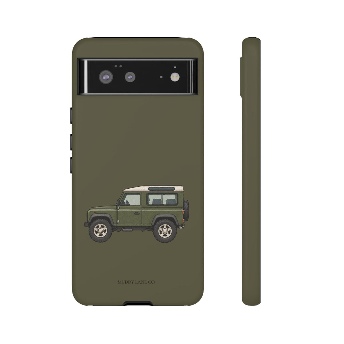 Green Classic 4x4 Tough Phone Case in Muddy Green Matte