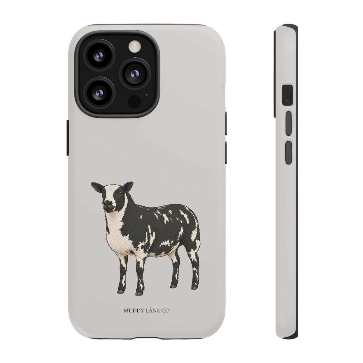 Dutch Spotted Sheep Tough Phone Case in Soft Grey Matte