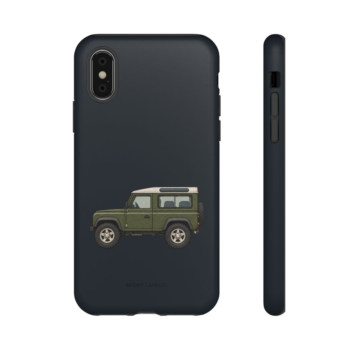 Green Classic 4x4 Tough Phone Case in Charcoal Navy Matte