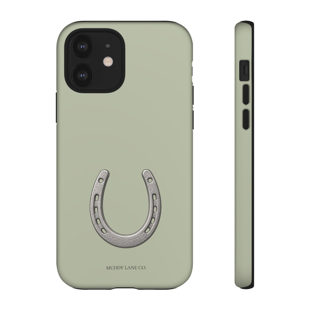 Horseshoe Tough Phone Case in Light Sage Matte