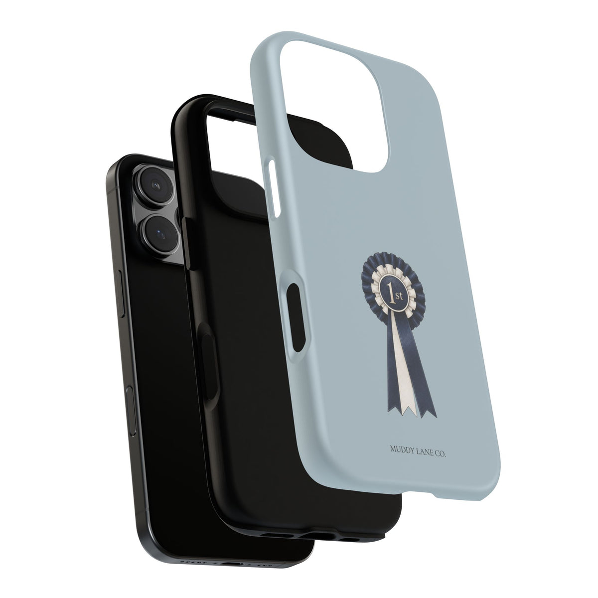 Rosette Tough Phone Case in Dusty Blue Matte