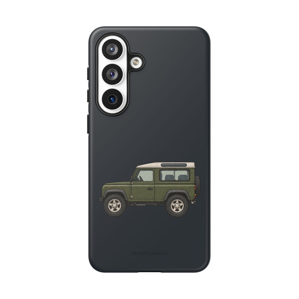 Green Classic 4x4 Tough Phone Case in Charcoal Navy Matte