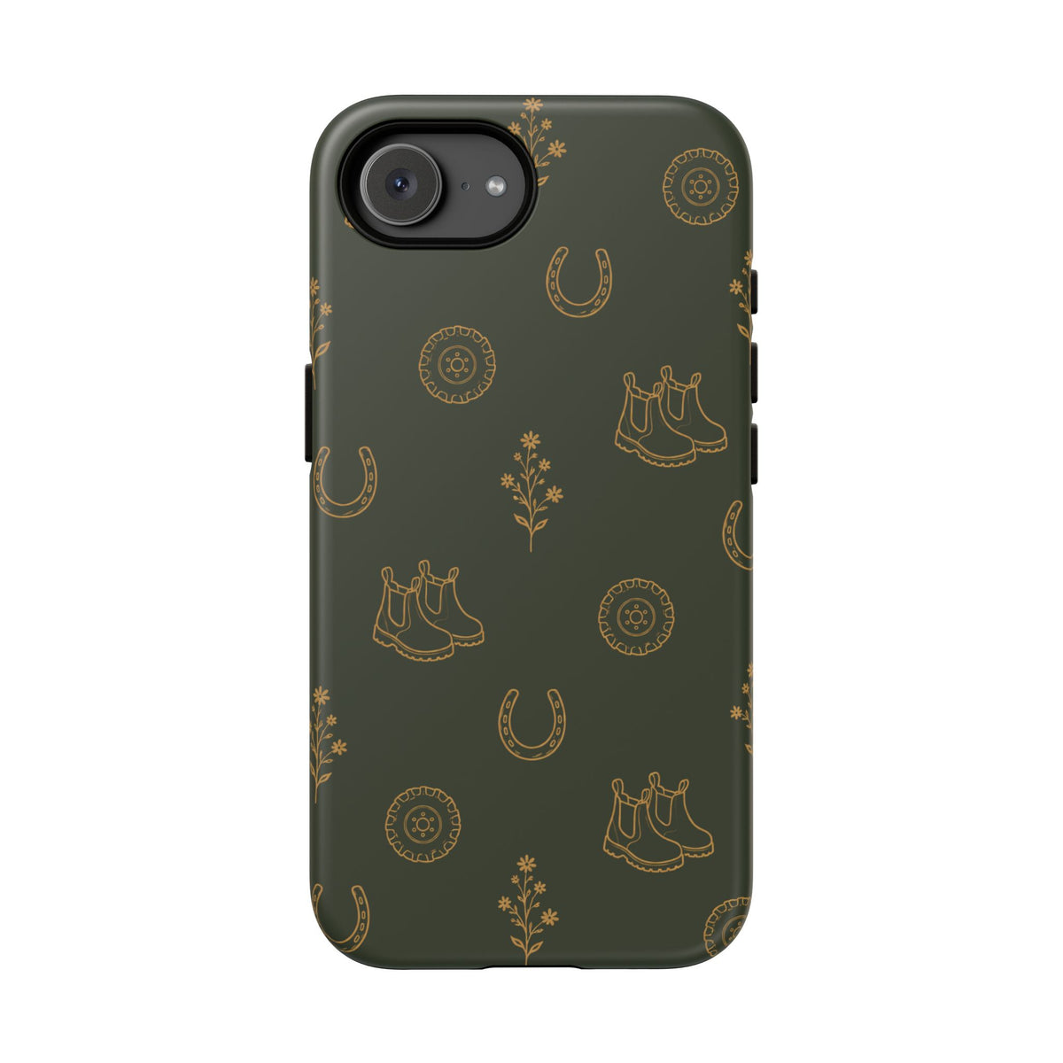 The Green Lane Girls Pattern Tough Phone Case in Dark Green Matte