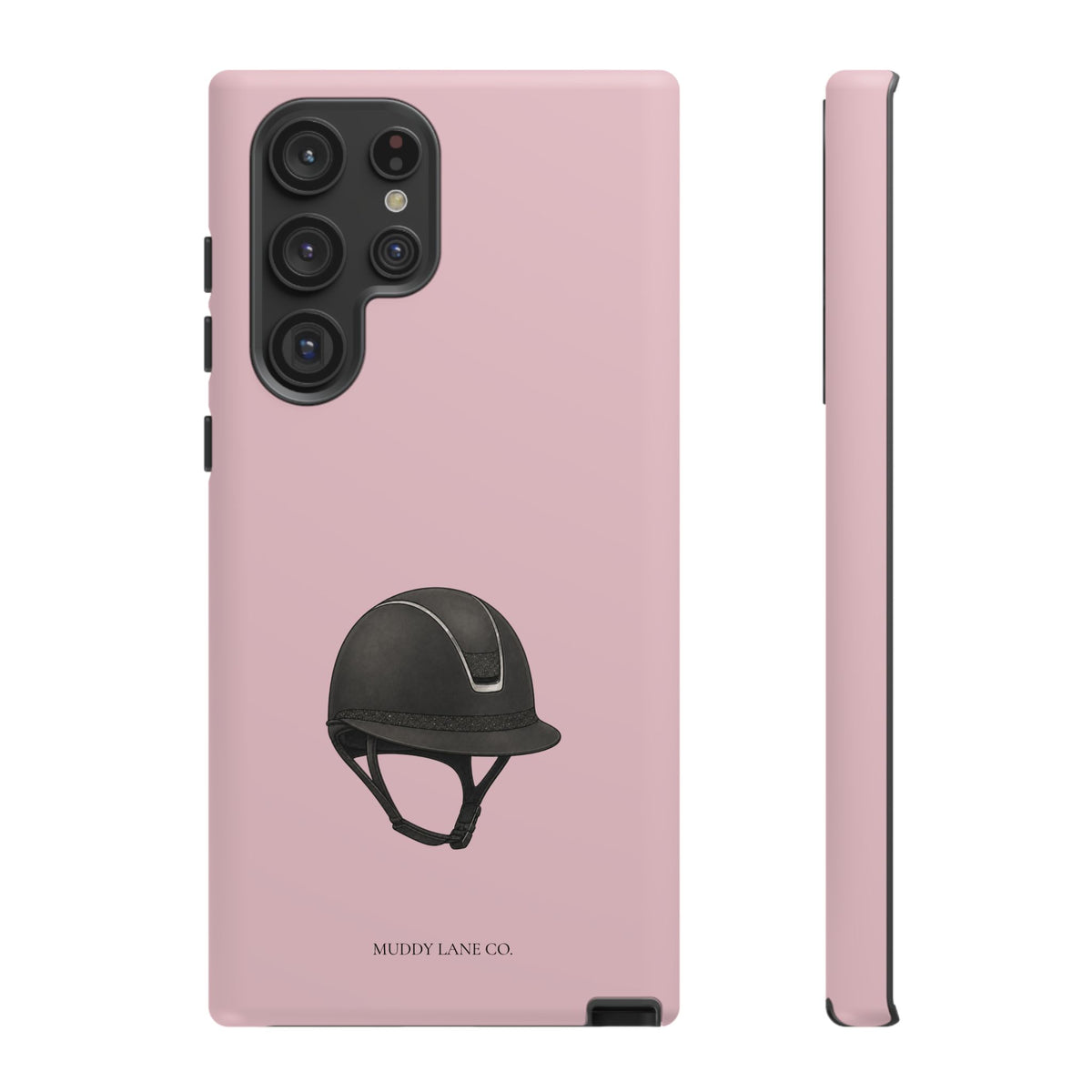 Riding Helmet Tough Phone Case in Soft Rosette Pink Matte