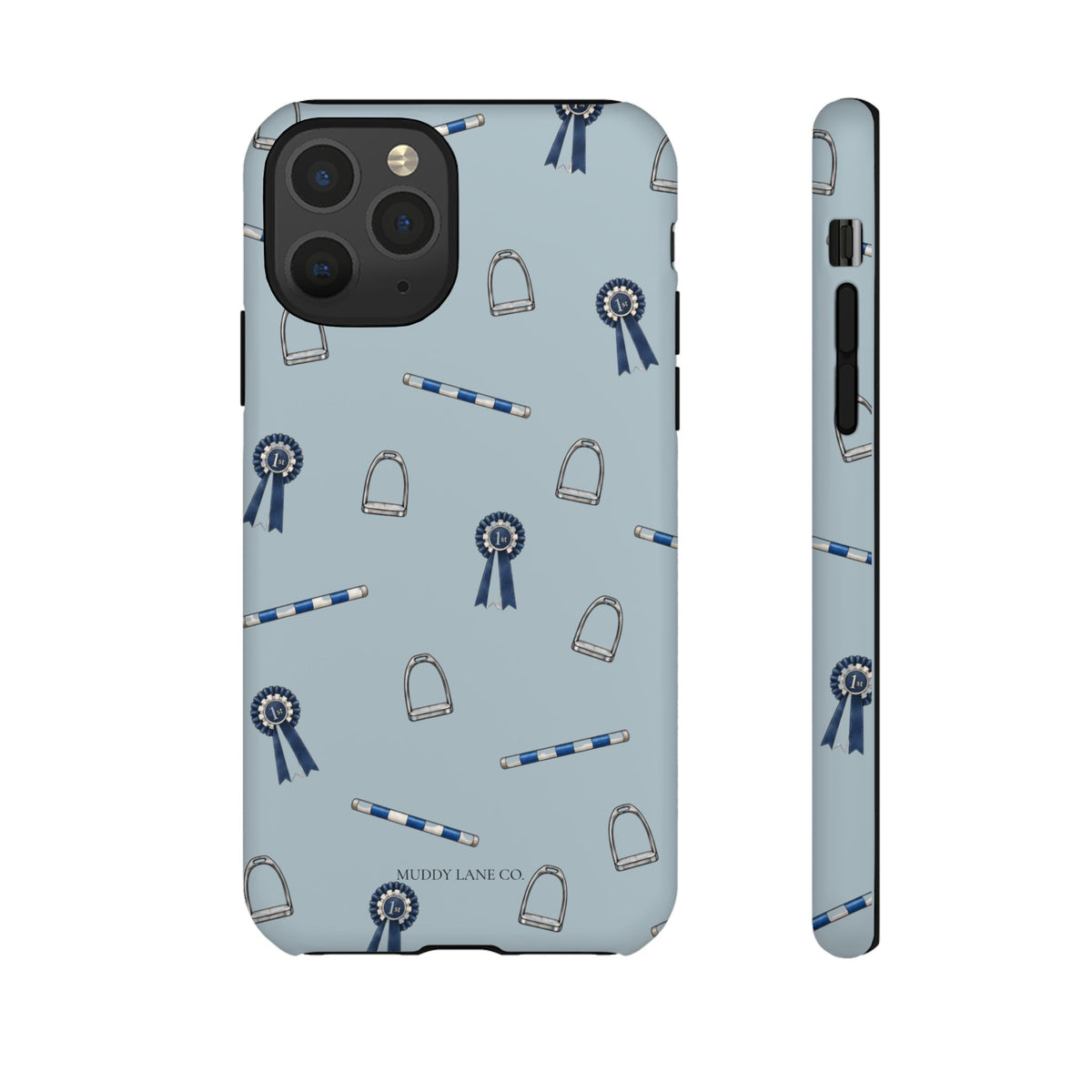 Show Day Pattern Tough Phone Case in Dusty Blue Matte