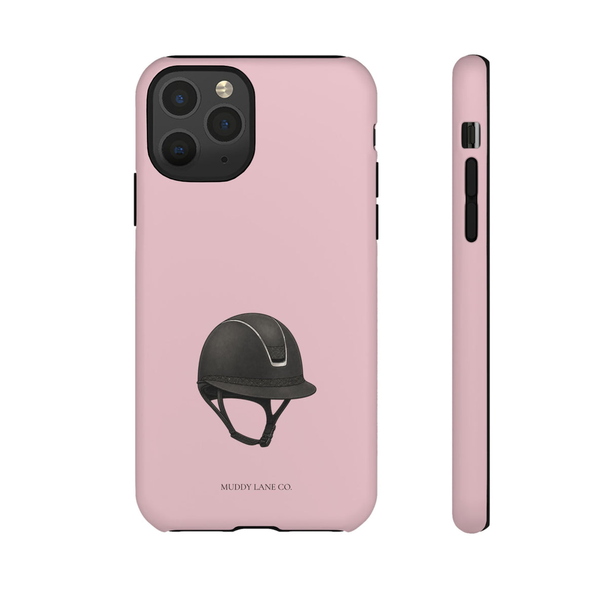 Riding Helmet Tough Phone Case in Soft Rosette Pink Matte