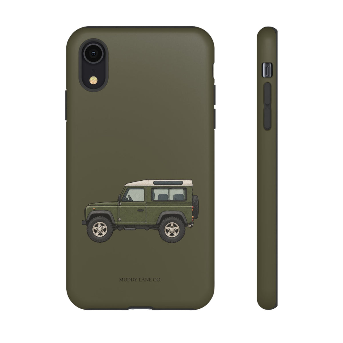 Green Classic 4x4 phone case in Muddy Green by Muddy Lane Co, photo 5