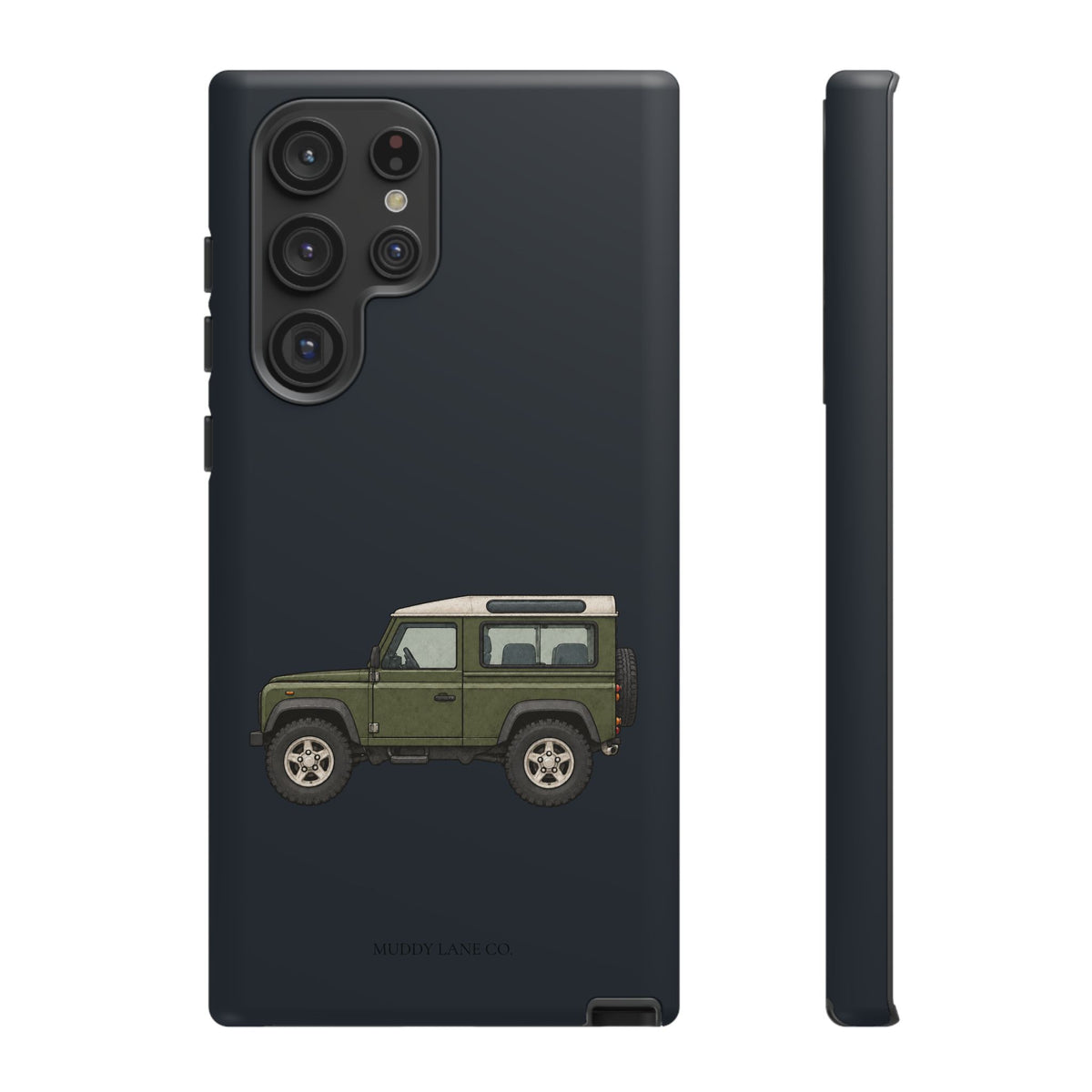 Green Classic 4x4 Tough Phone Case in Charcoal Navy Matte