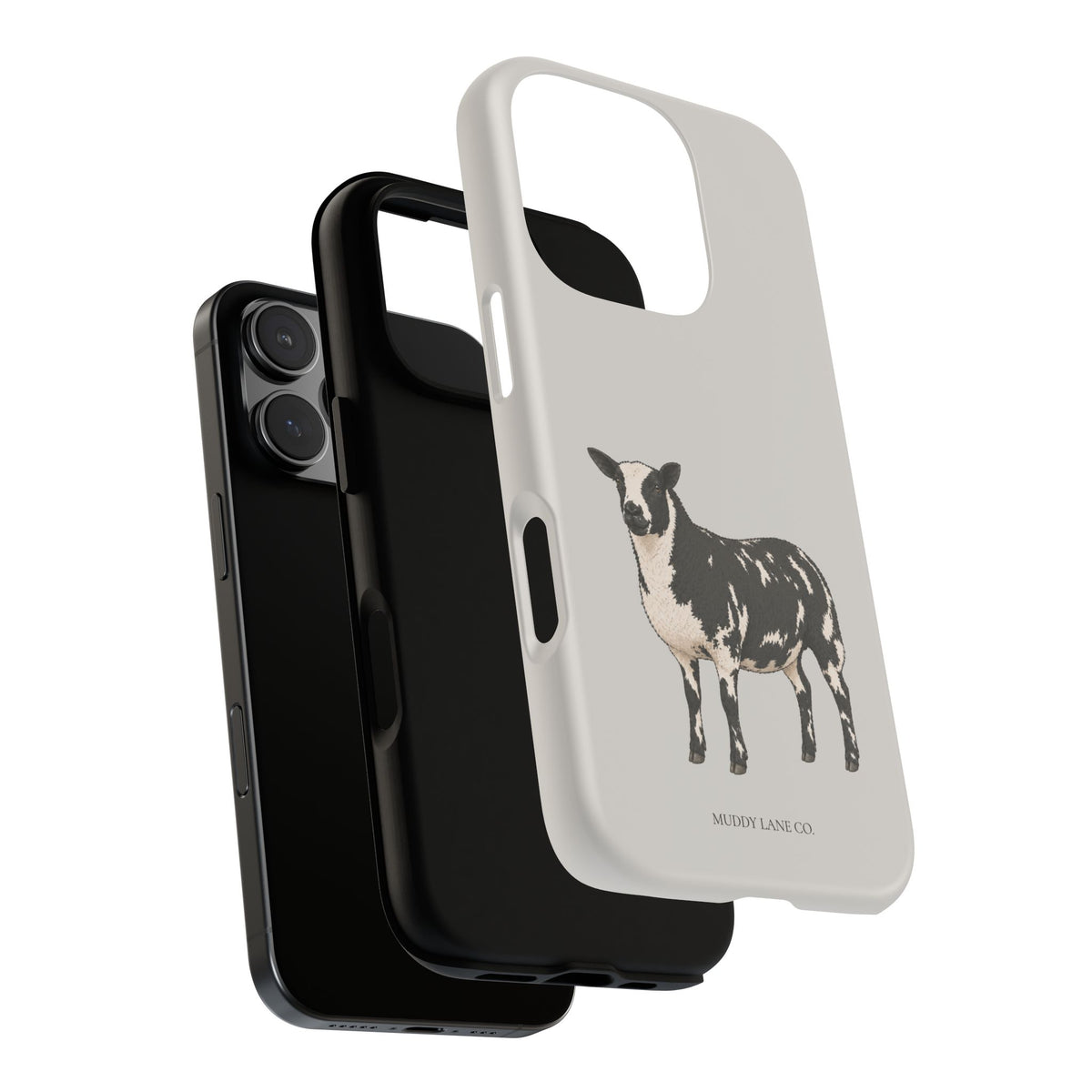 Dutch Spotted Sheep Tough Phone Case in Soft Grey Matte