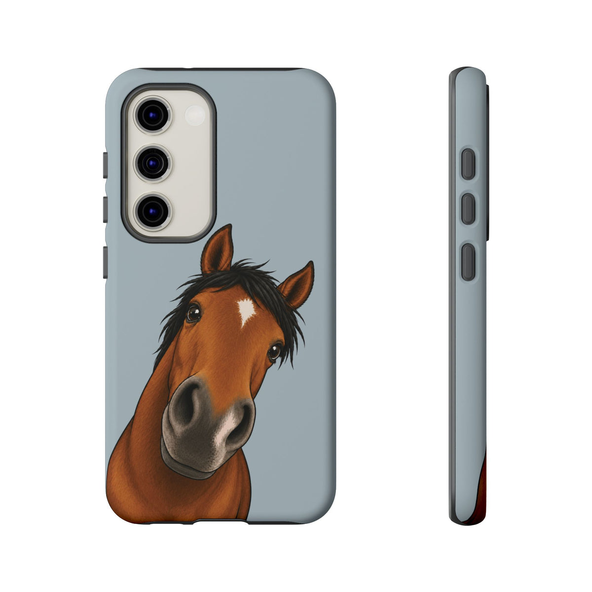 Boop Horse Tough Phone Case in Dusty Blue Matte