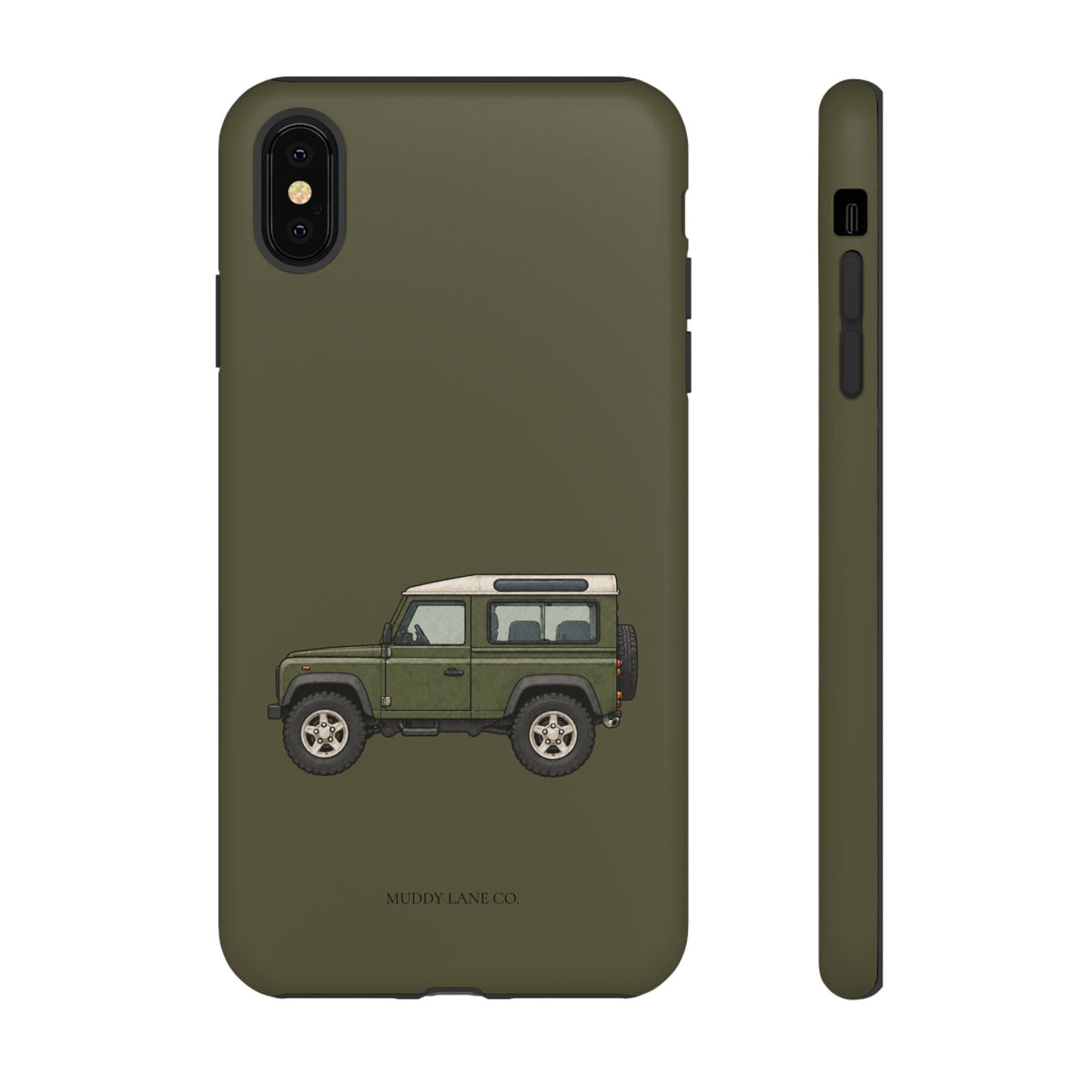 Green Classic 4x4 Tough Phone Case in Muddy Green Matte