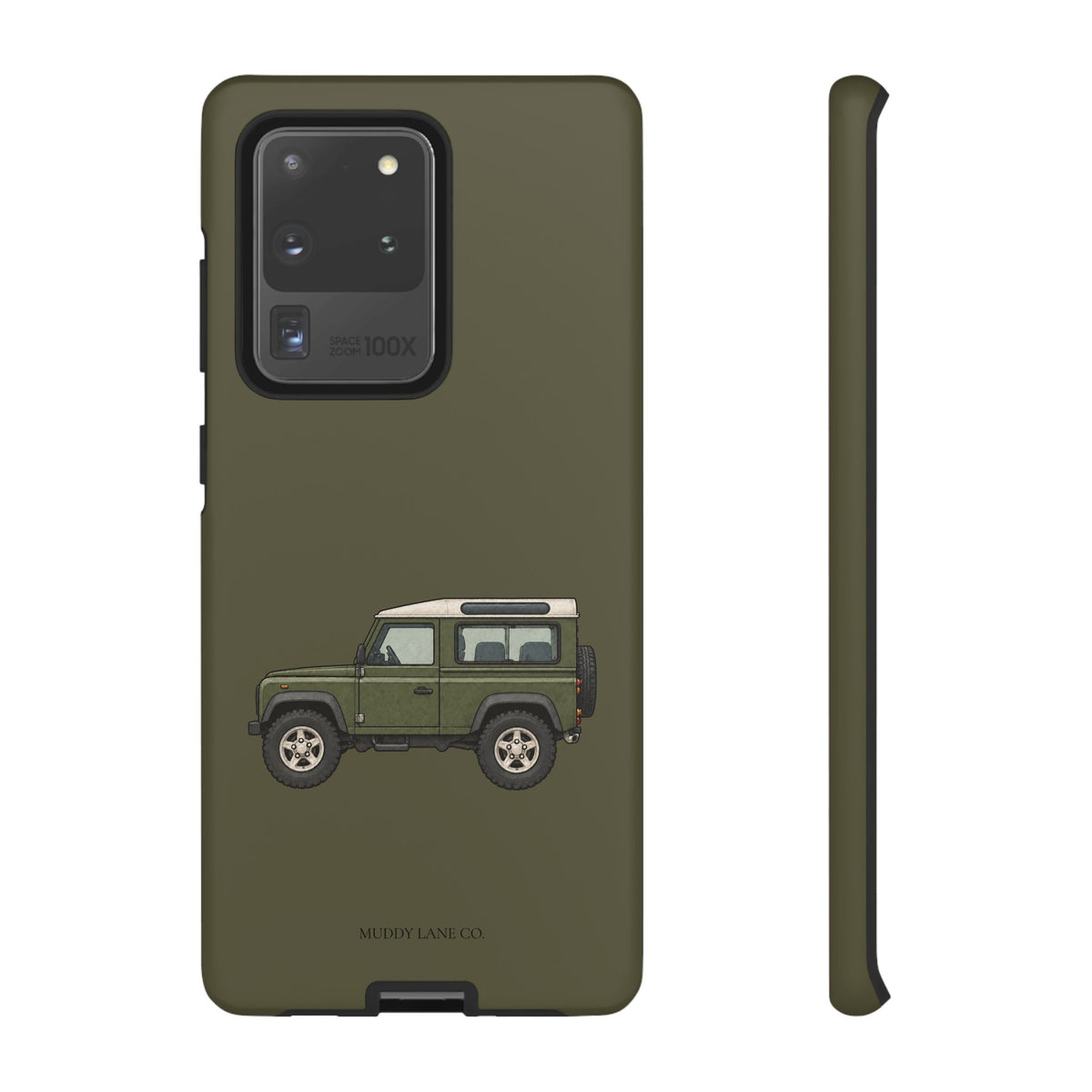 Green Classic 4x4 Tough Phone Case in Muddy Green Matte