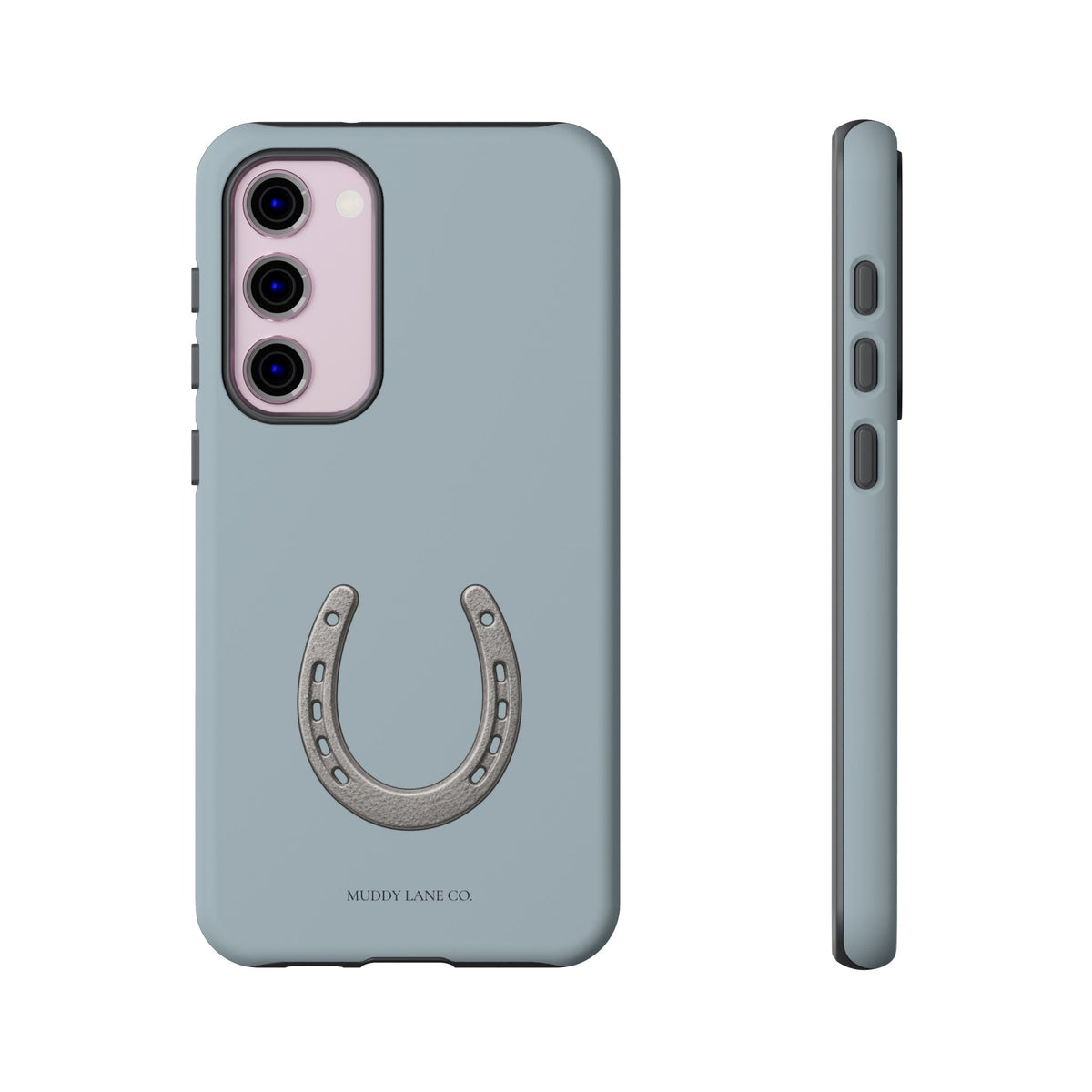 Horseshoe Tough Phone Case in Dusty Blue Matte