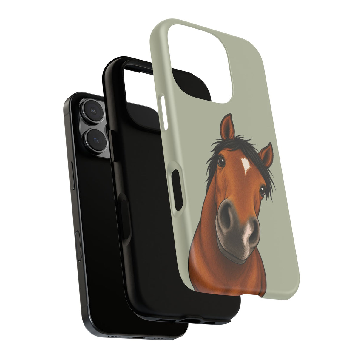 Boop Horse Tough Phone Case in Light Sage Matte
