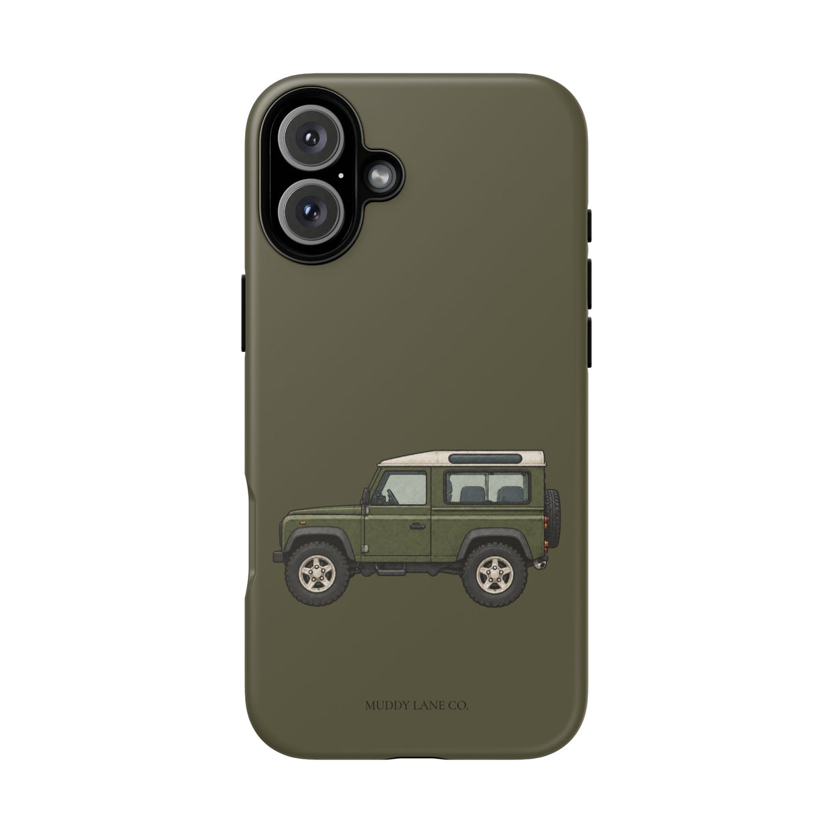 Green Classic 4x4 Tough Phone Case in Muddy Green Matte