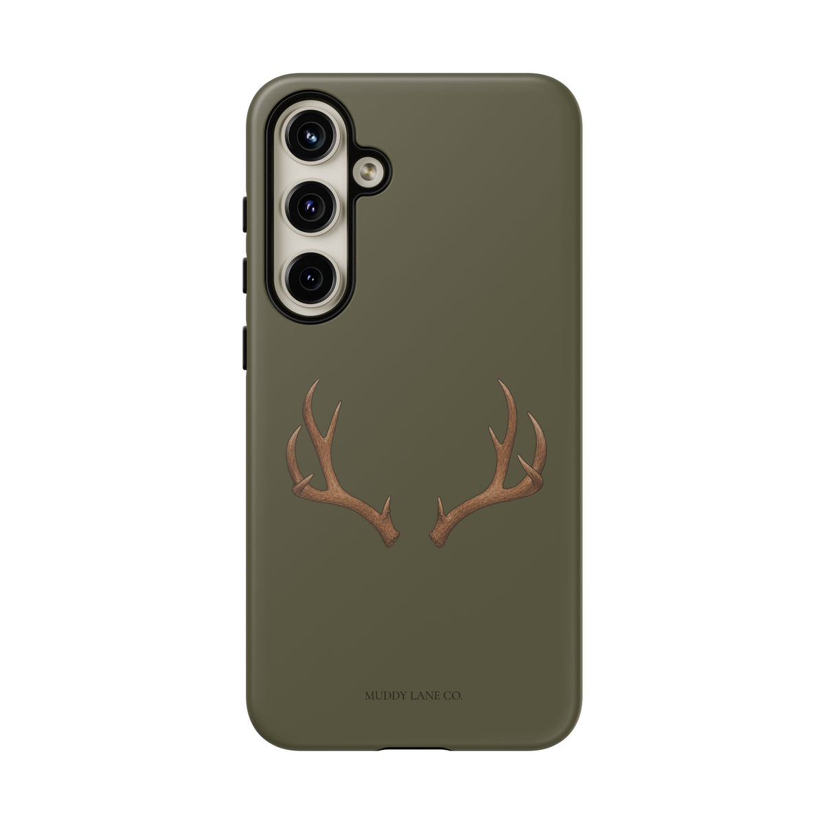 Antlers Tough Phone Case in Muddy Green Matte
