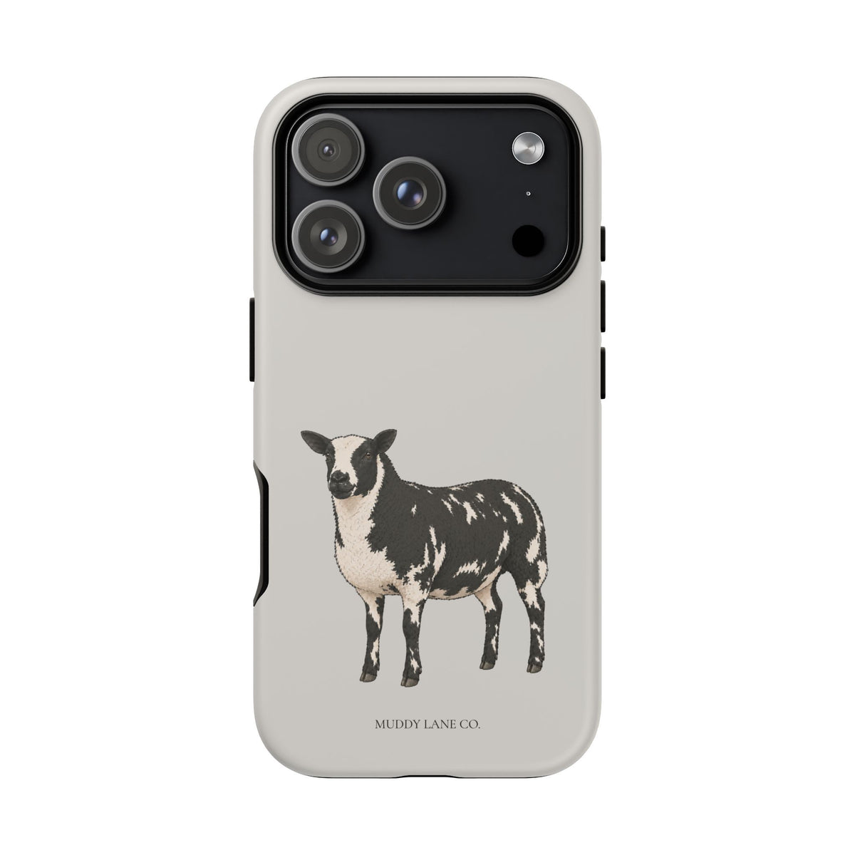 Dutch Spotted Sheep Tough Phone Case in Soft Grey Matte