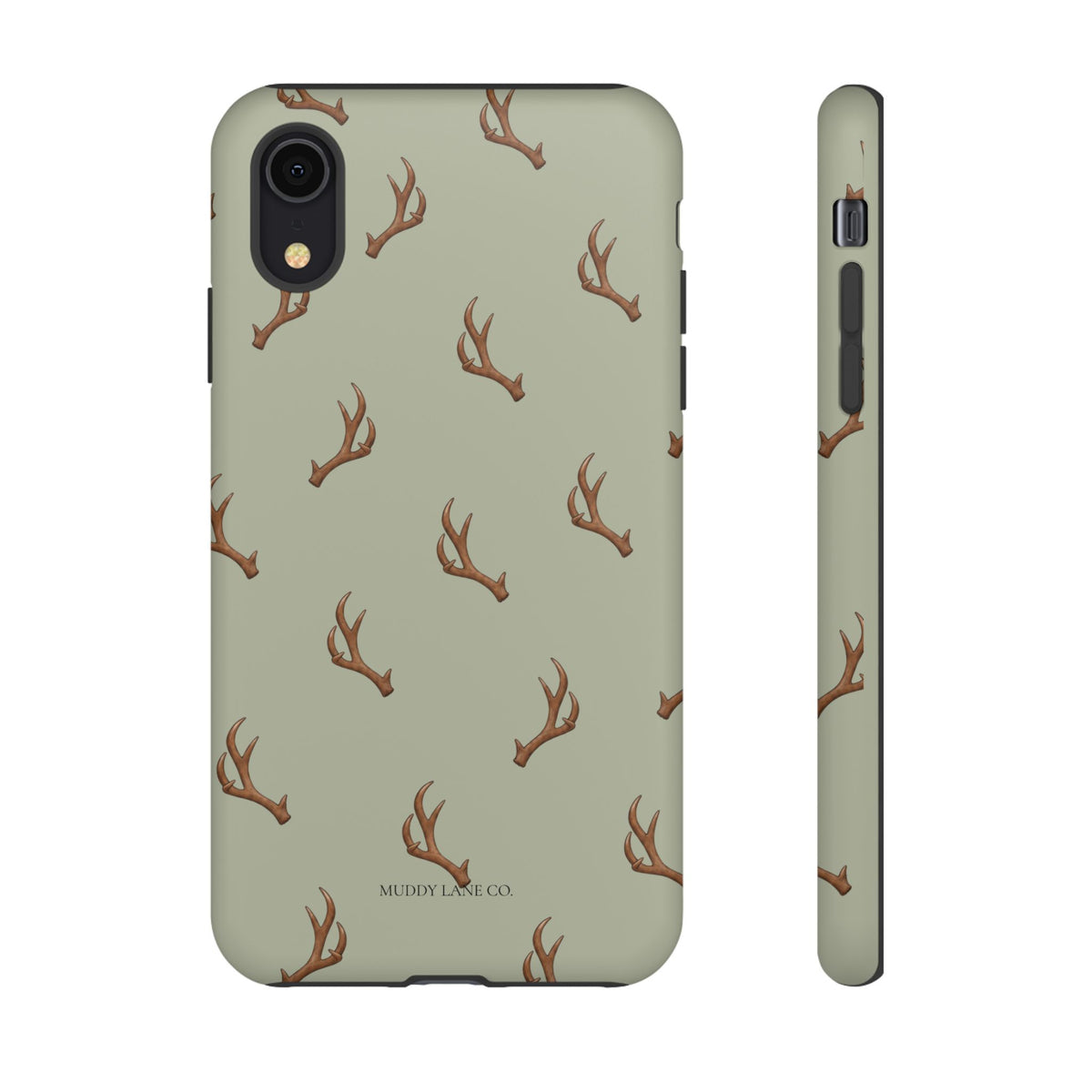 Antler Pattern phone case in Light Sage by Muddy Lane Co, photo 5