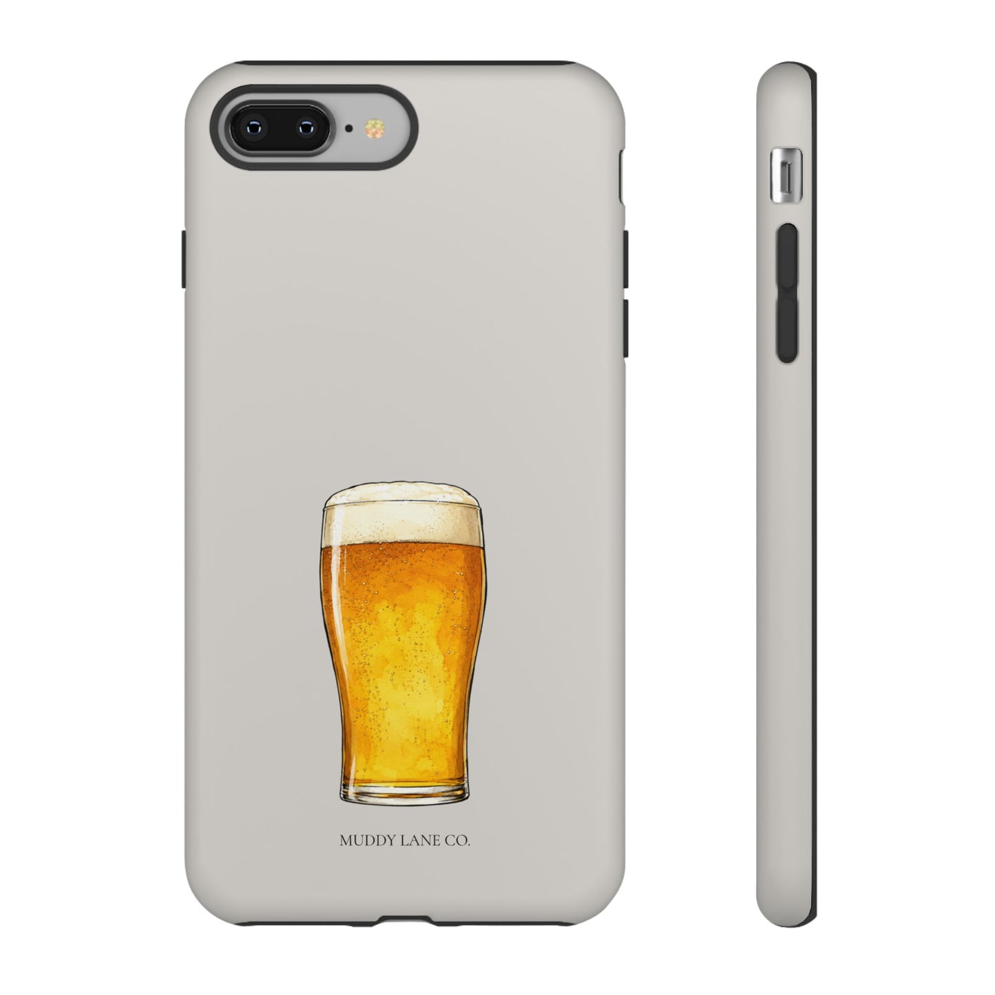Pub Pint Tough Phone Case in Soft Grey Matte