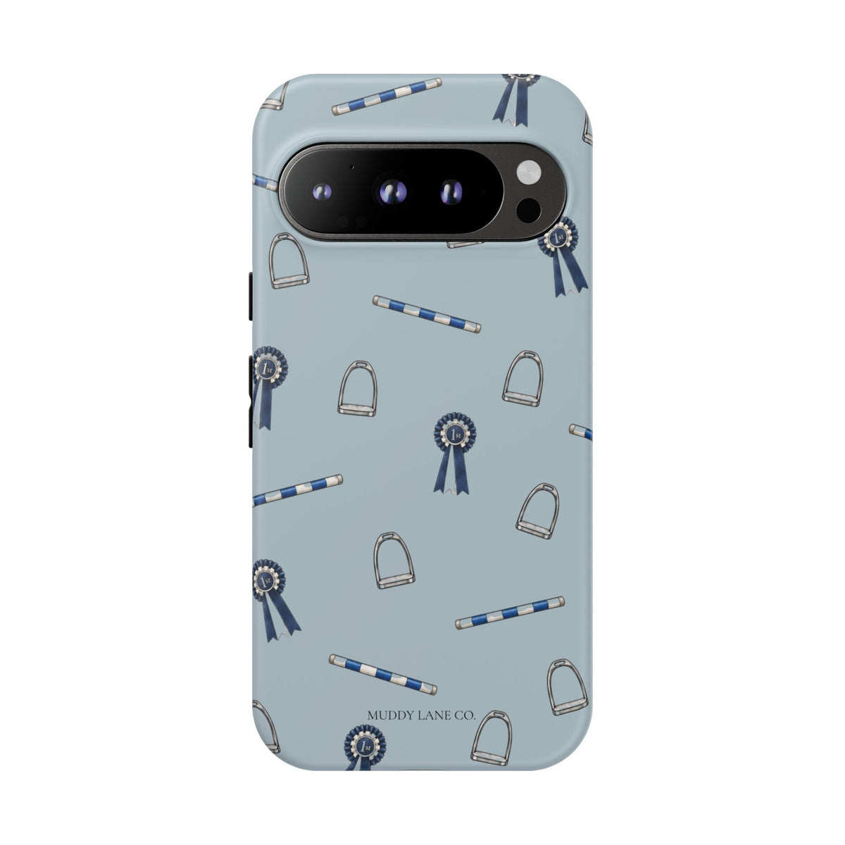 Show Day Pattern Tough Phone Case in Dusty Blue Matte