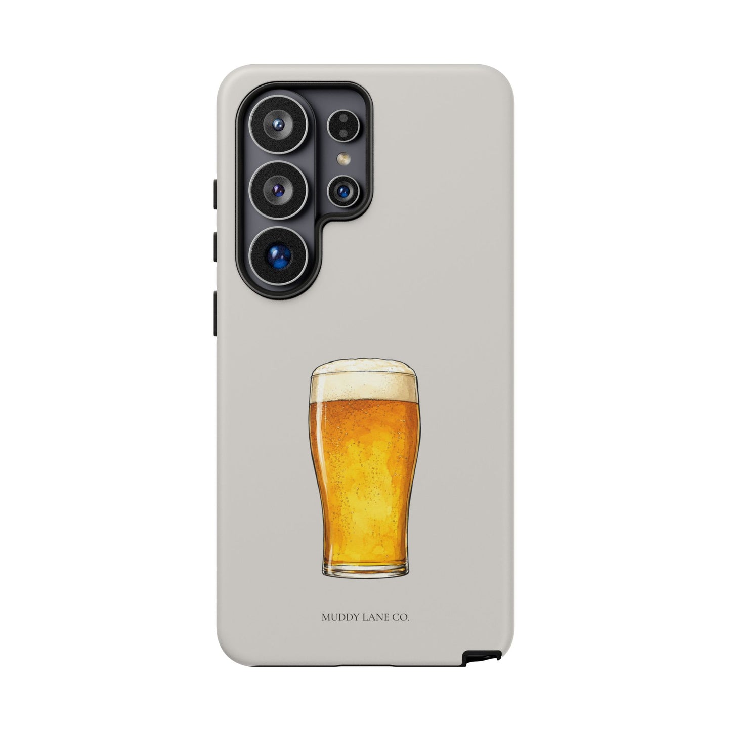 Pub Pint Tough Phone Case in Soft Grey Matte