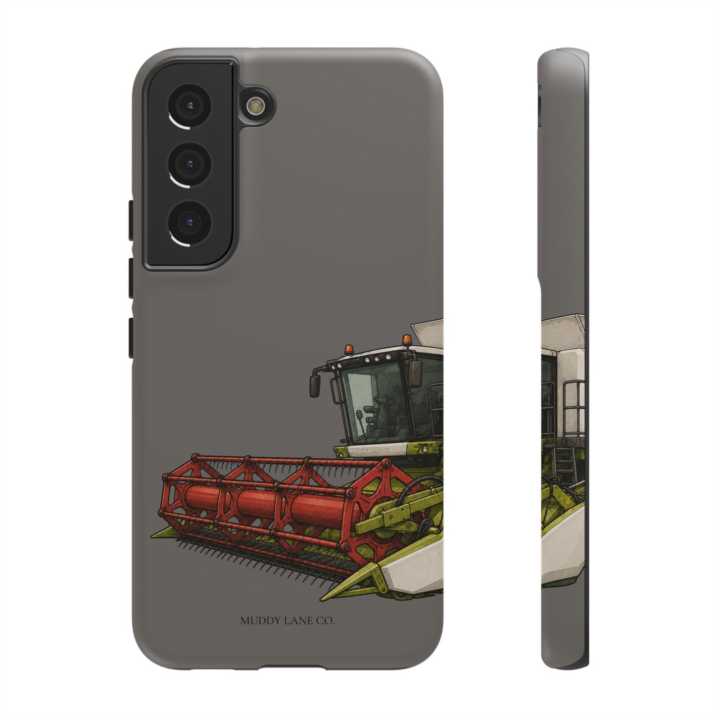 Combine Harvester Close-Up Tough Phone Case in Dark Grey Matte