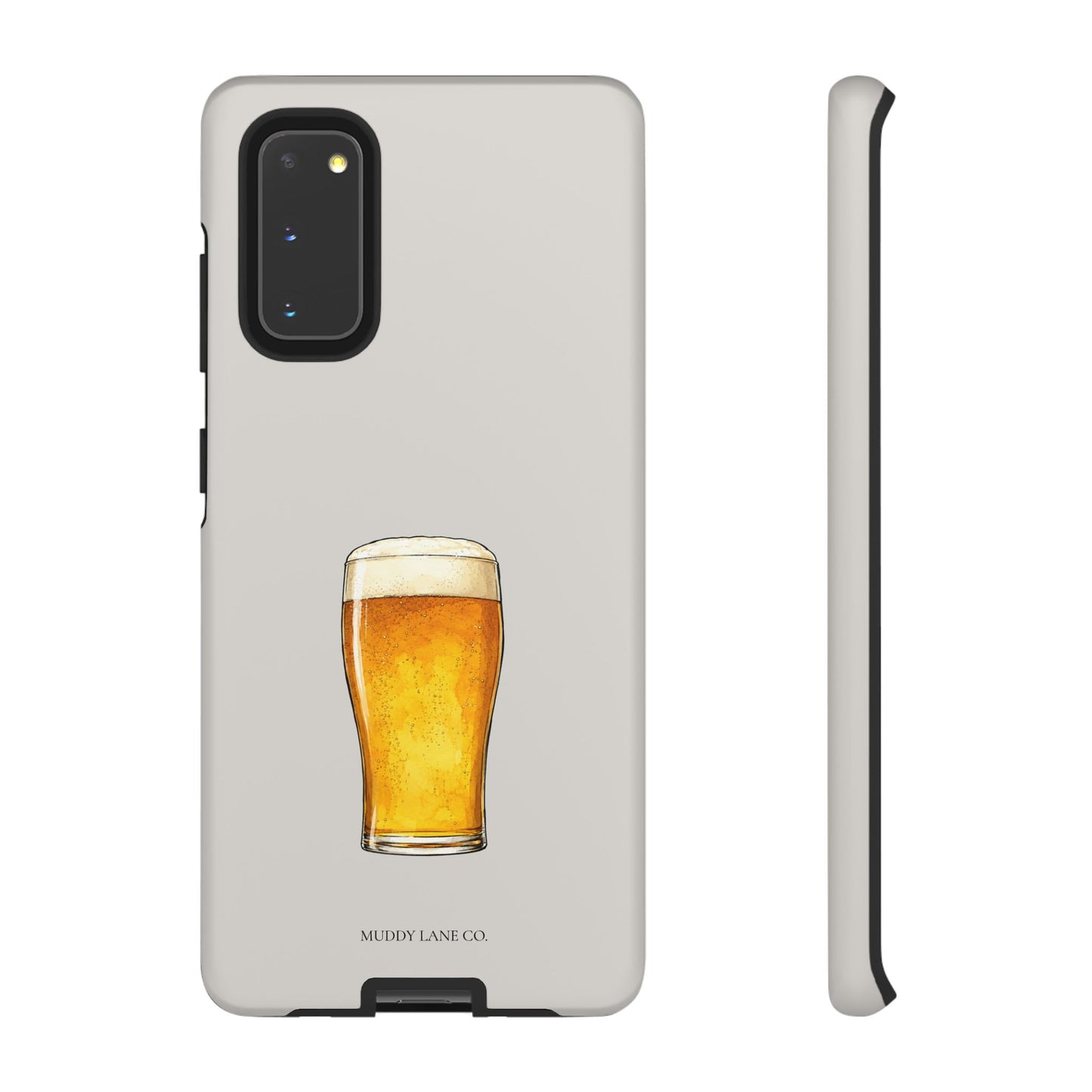Pub Pint Tough Phone Case in Soft Grey Matte