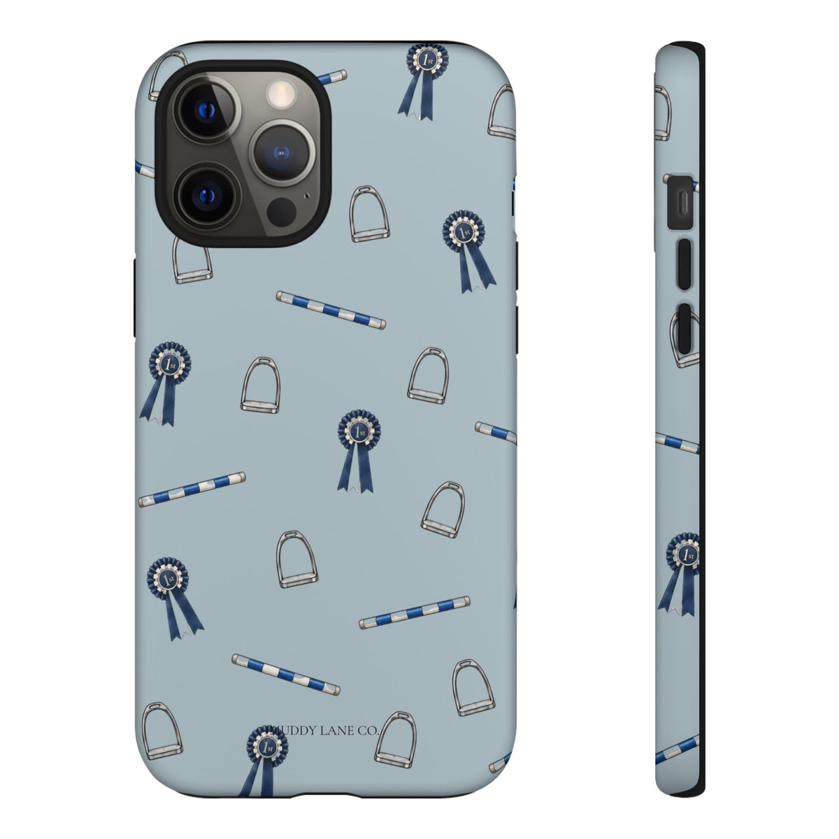 Show Day Pattern Tough Phone Case in Dusty Blue Matte