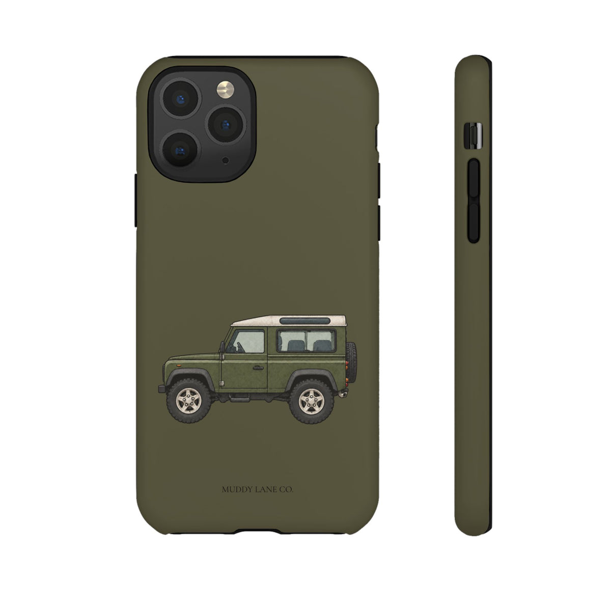 Green Classic 4x4 Tough Phone Case in Muddy Green Matte