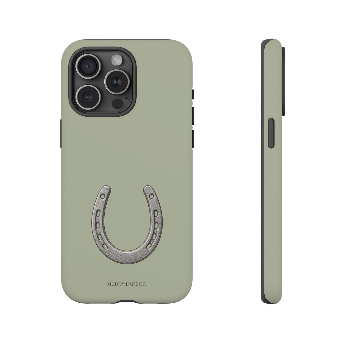 Horseshoe Tough Phone Case in Light Sage Matte
