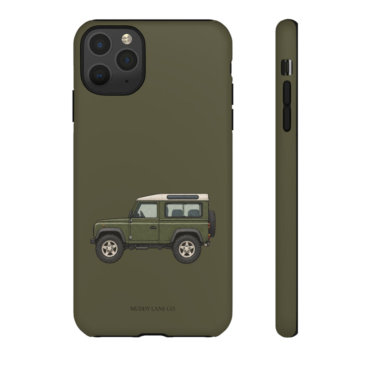 Green Classic 4x4 Tough Phone Case in Muddy Green Matte
