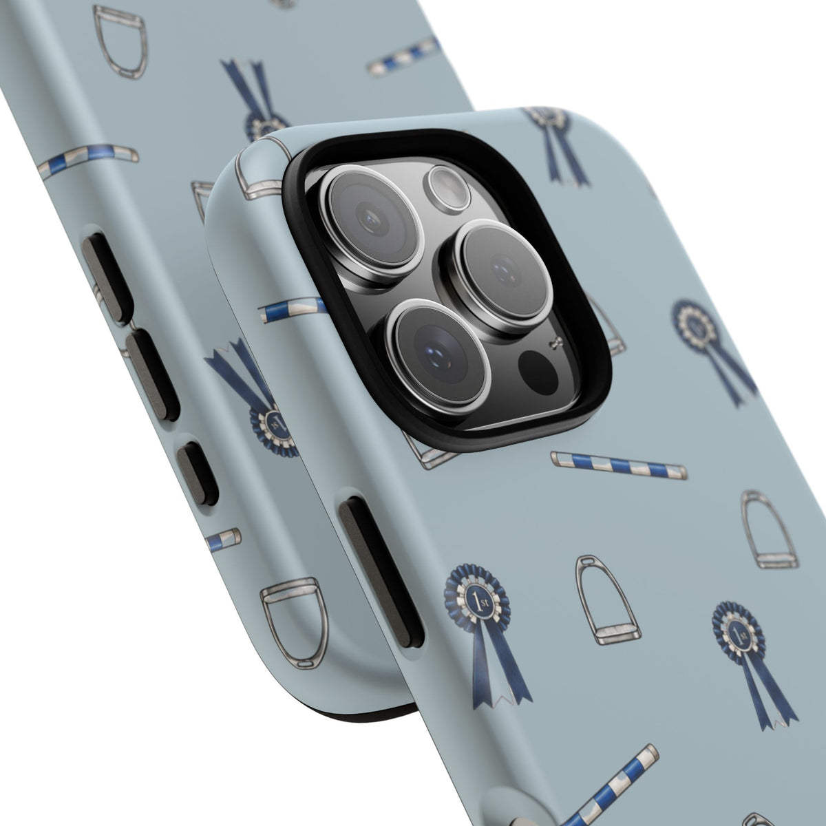 Show Day Pattern Tough Phone Case in Dusty Blue Matte