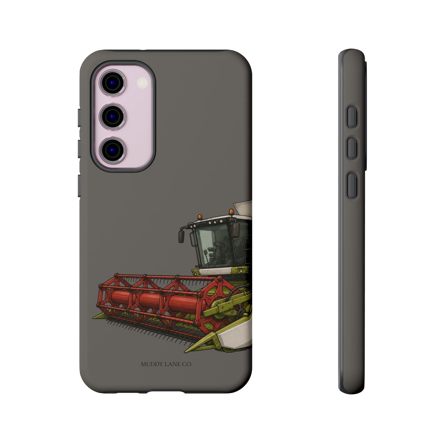 Combine Harvester Close-Up Tough Phone Case in Dark Grey Matte