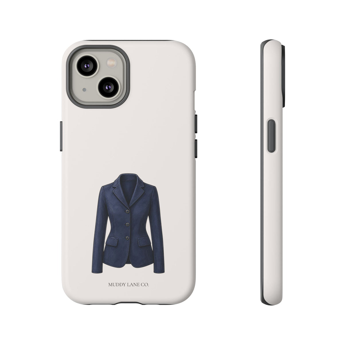 Navy Show Jacket Tough Phone Case in Warm Cream Matte