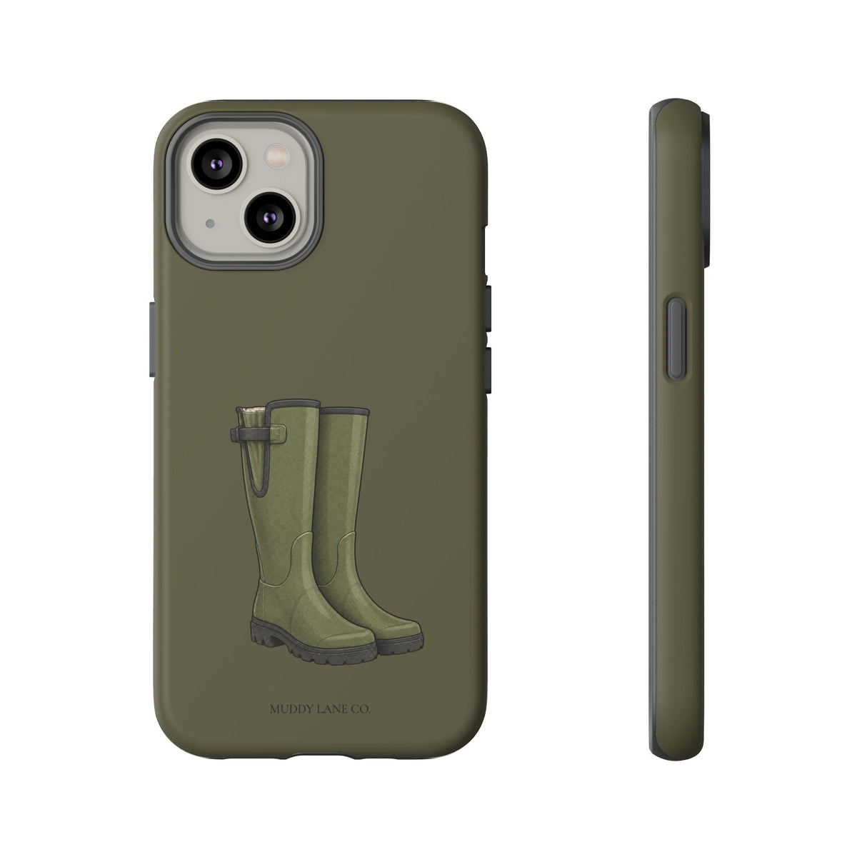 Wellies Tough Phone Case in Muddy Green Matte