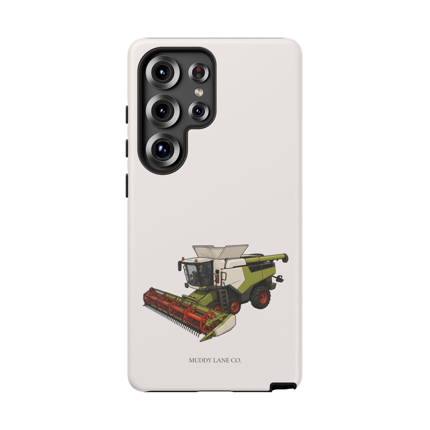 Combine Harvester Tough Phone Case in Warm Cream Matte