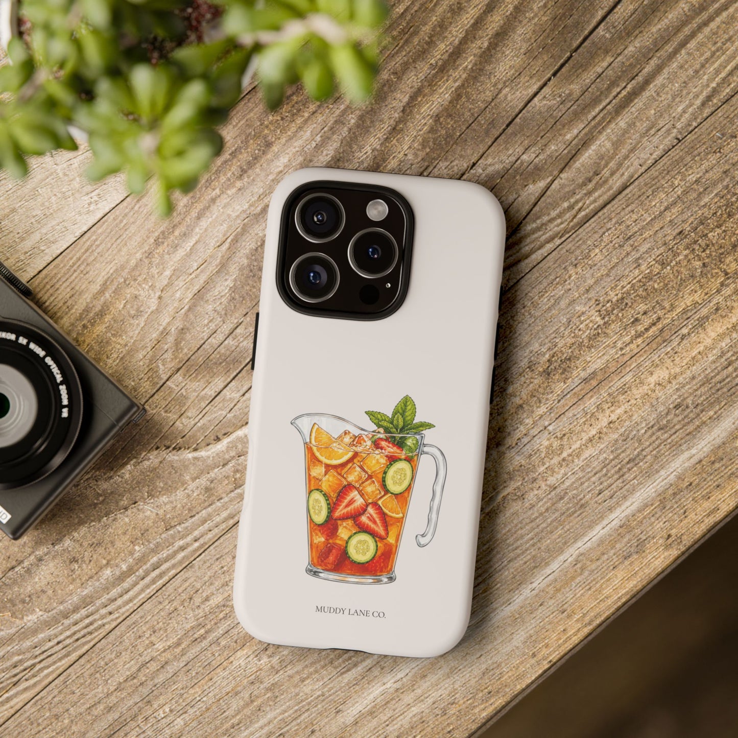 Summer Drink Jug Tough Phone Case in Warm Cream Matte