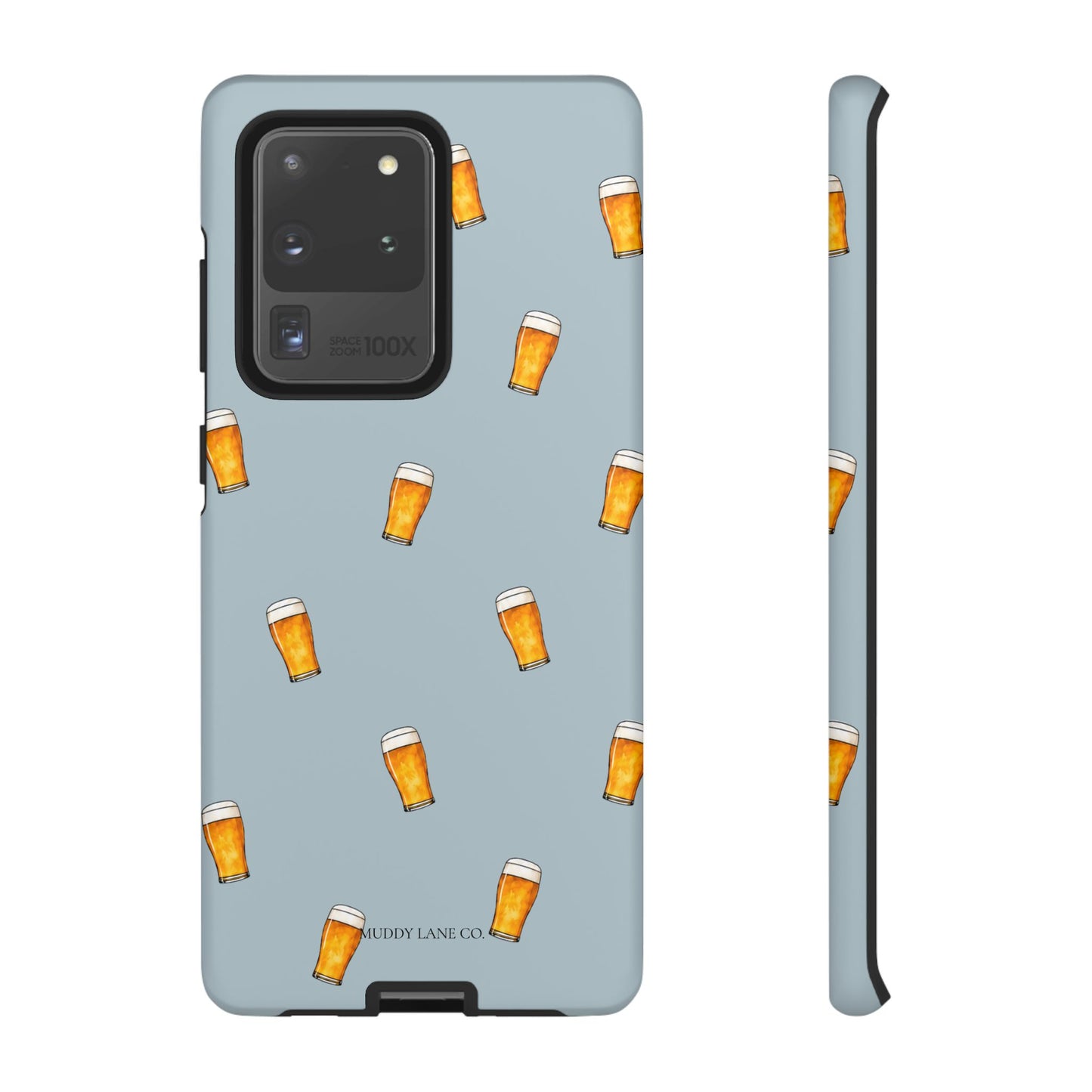 Pint Pattern Tough Phone Case in Dusty Blue Matte