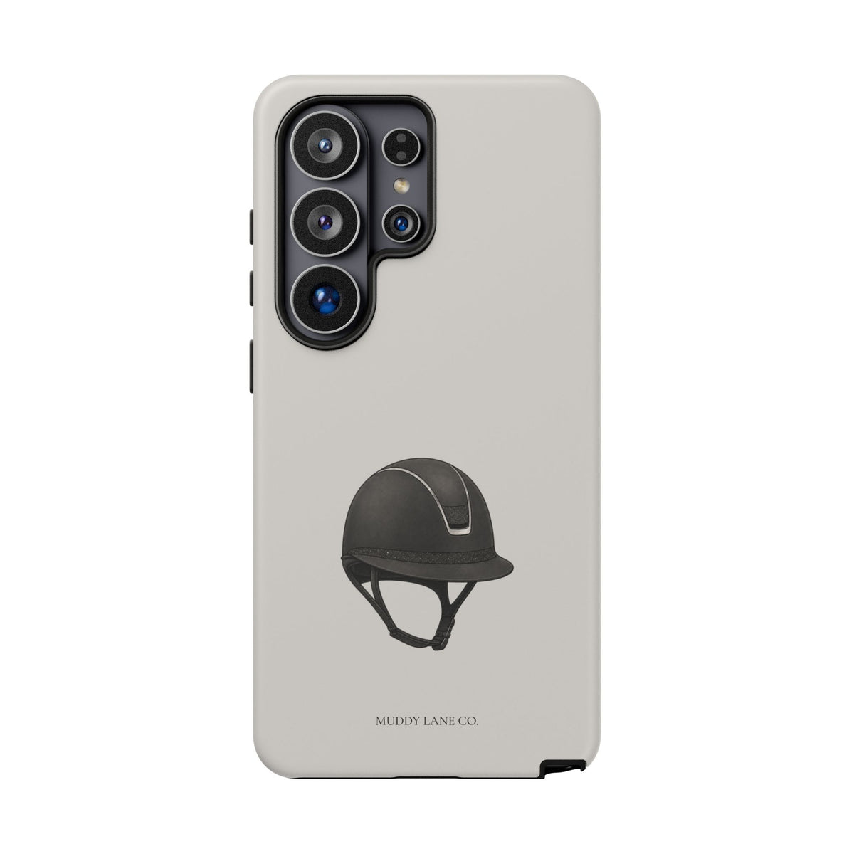 Riding Helmet Tough Phone Case in Soft Grey Matte