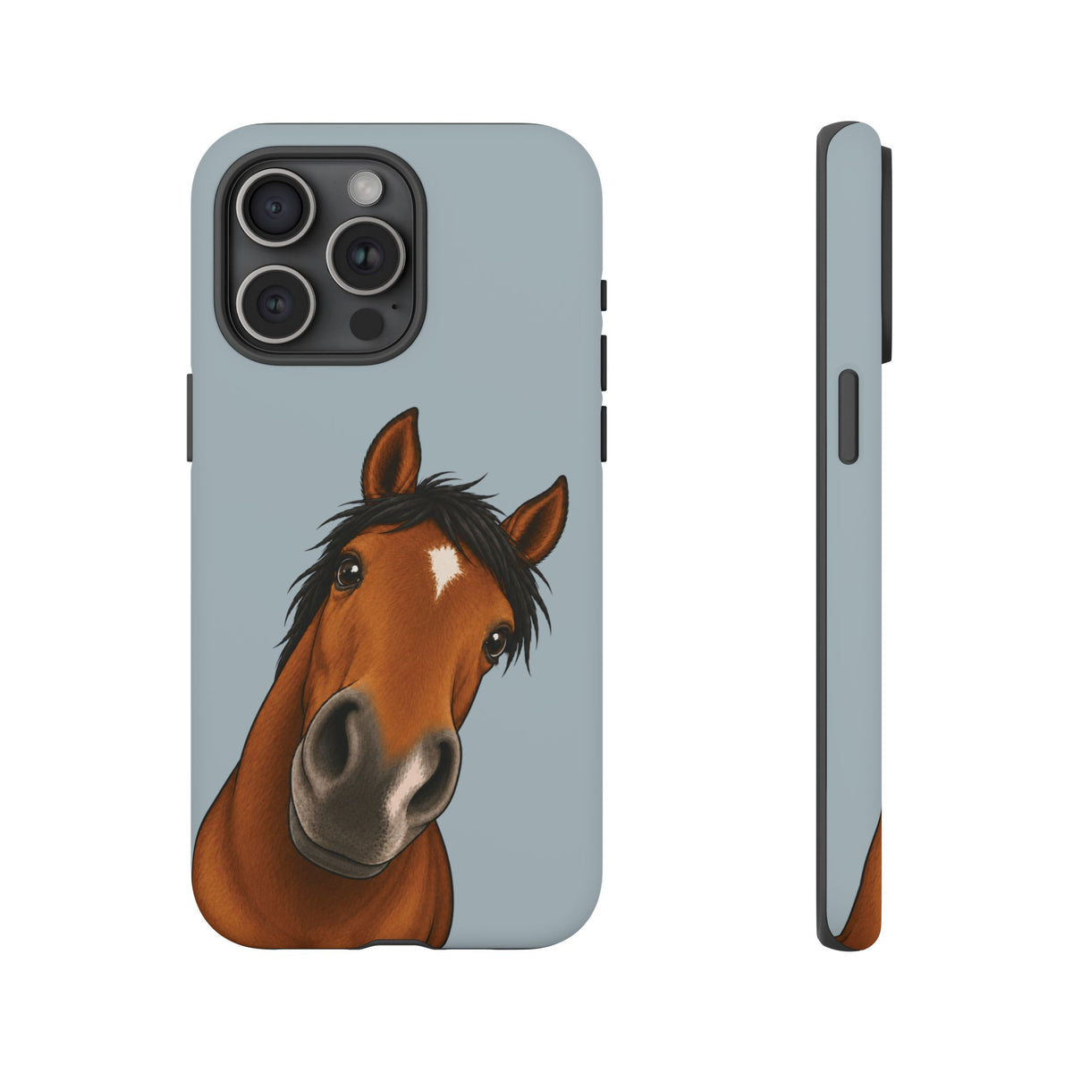 Boop Horse Tough Phone Case in Dusty Blue Matte