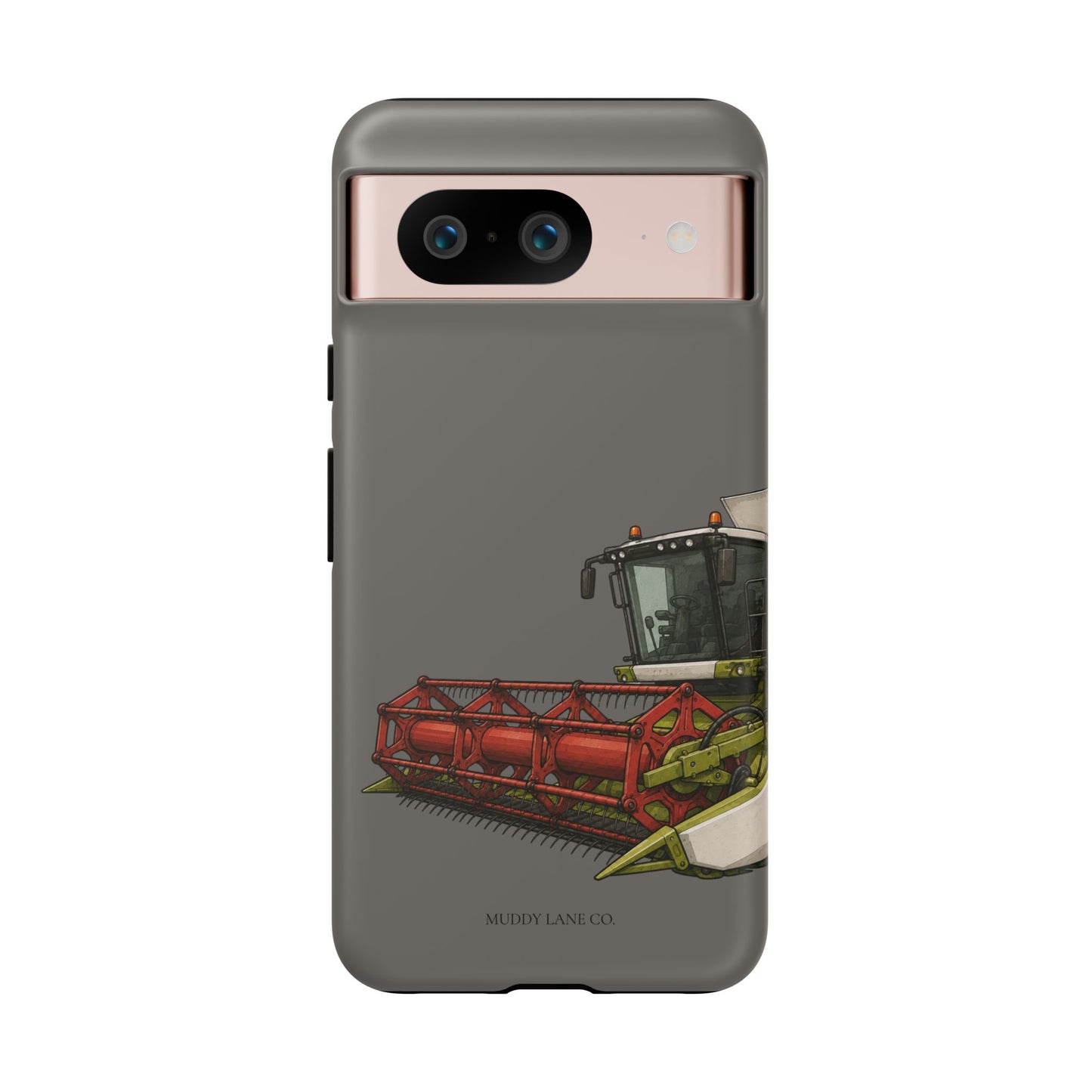 Combine Harvester Close-Up Tough Phone Case in Dark Grey Matte