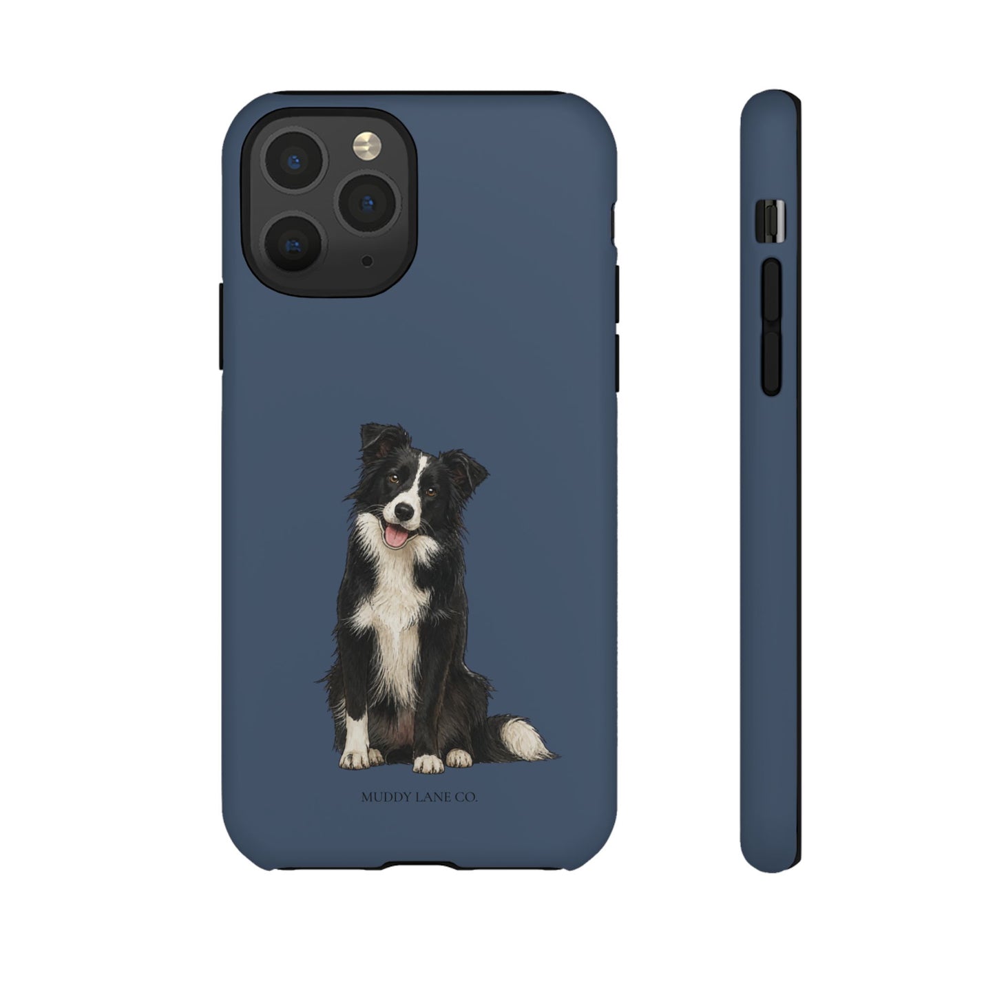 Border Collie Tough Phone Case in Deep Navy Matte