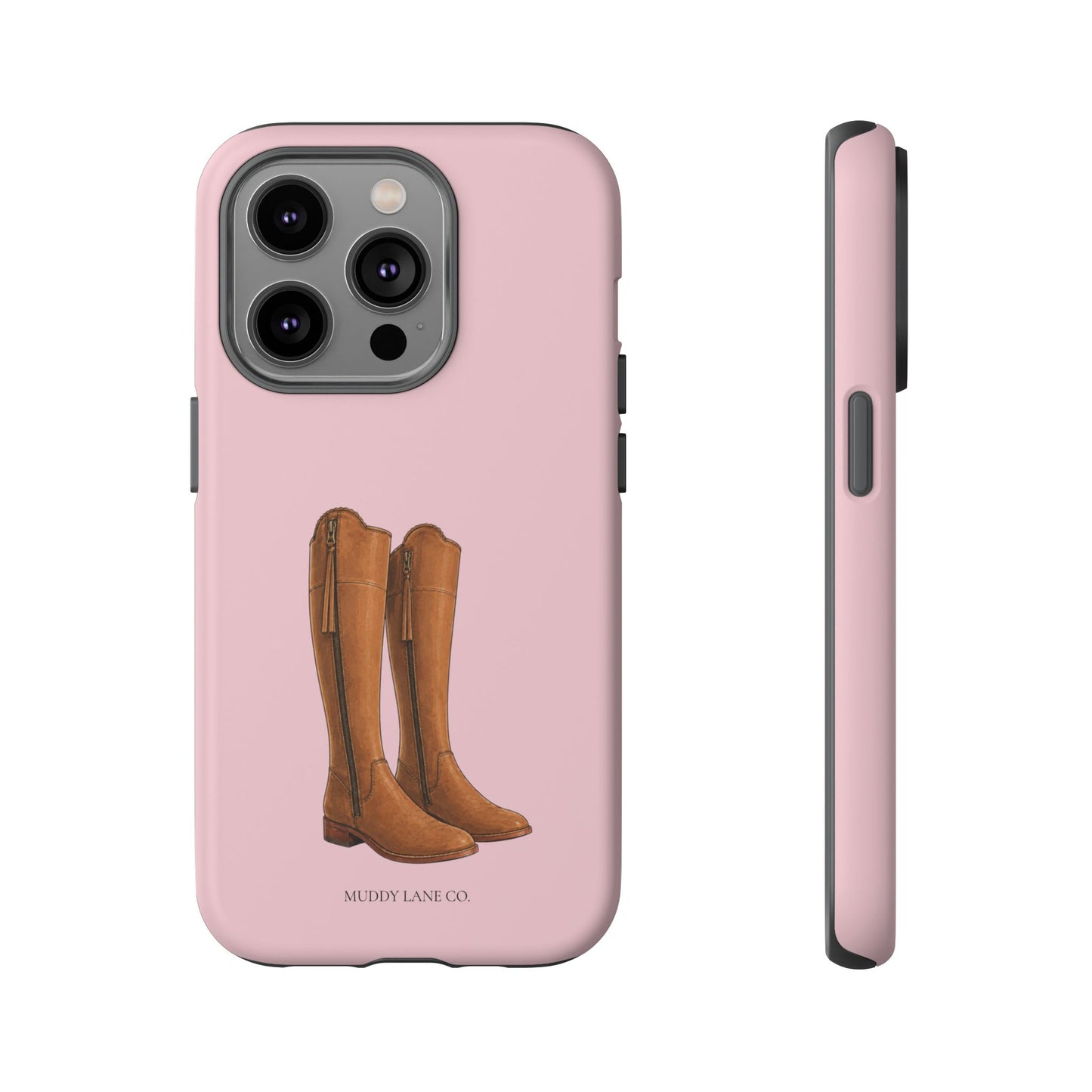 Riding Boots Tough Phone Case in Soft Rosette Pink Matte