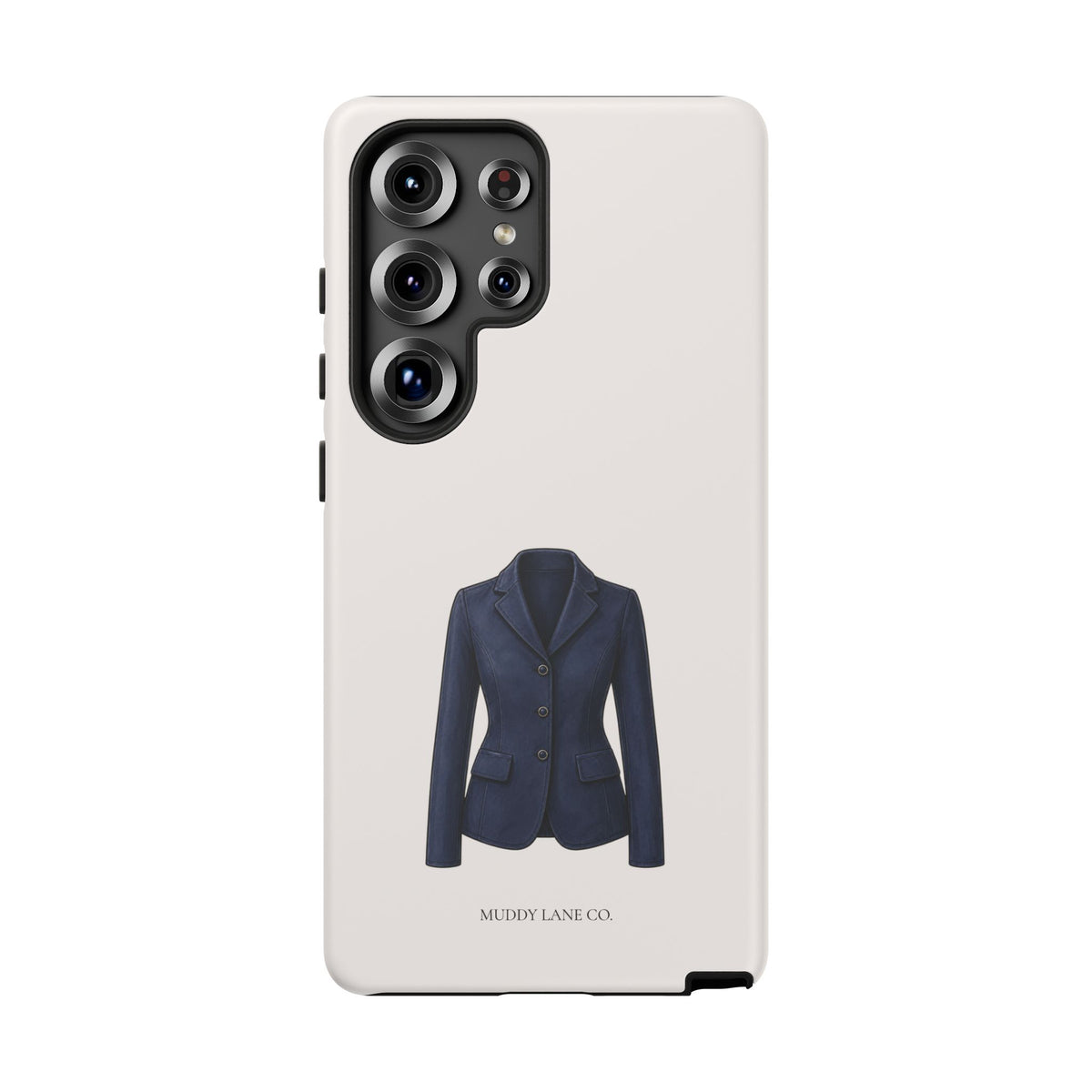Navy Show Jacket Tough Phone Case in Warm Cream Matte