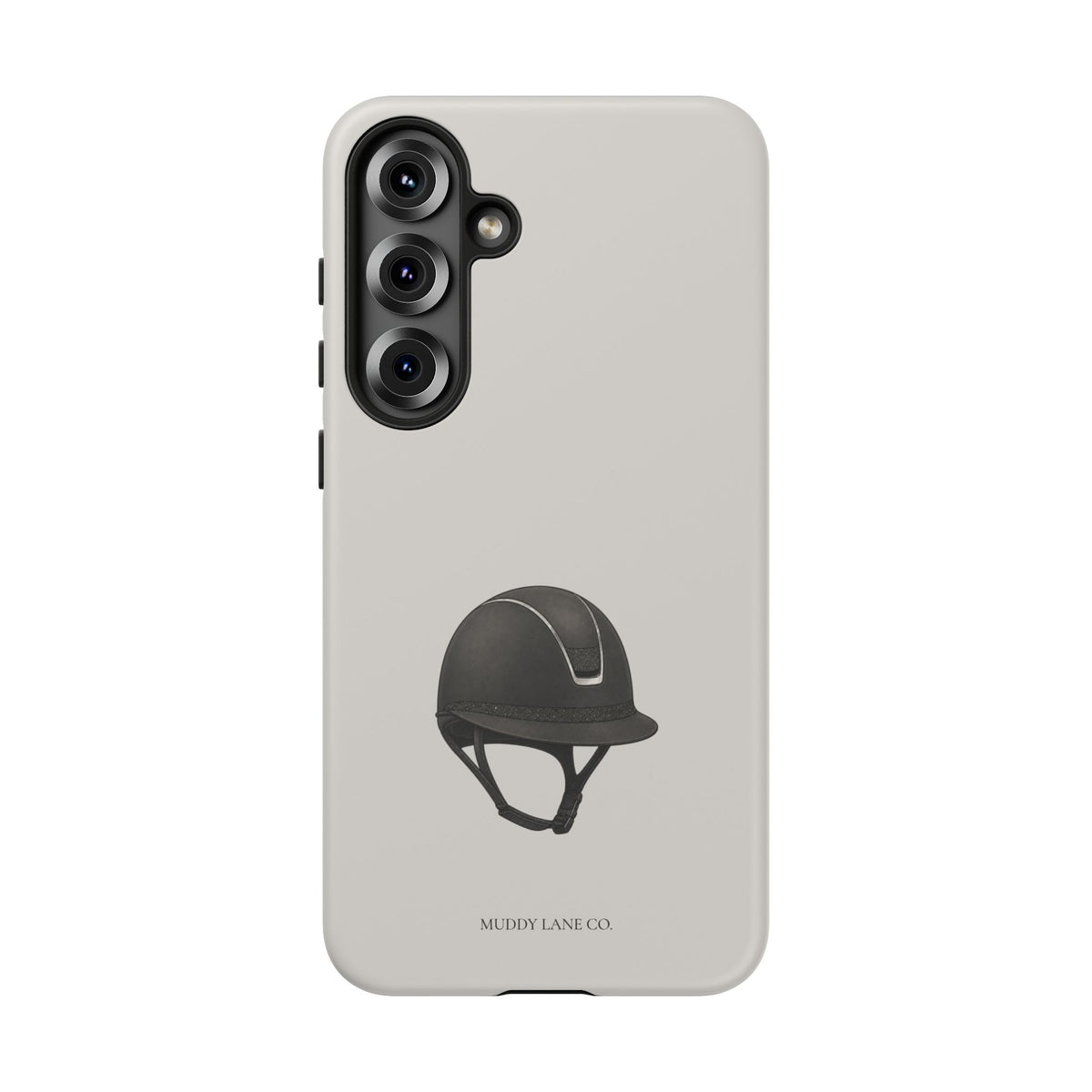 Riding Helmet Tough Phone Case in Soft Grey Matte
