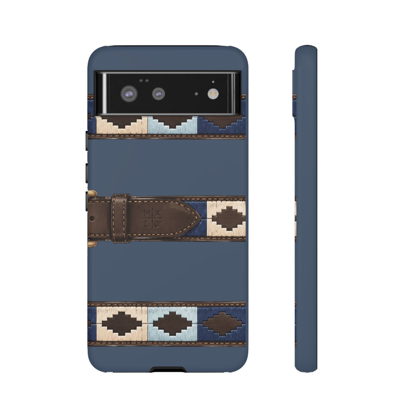 Country Belt Pattern Tough Phone Case in Deep Navy Matte