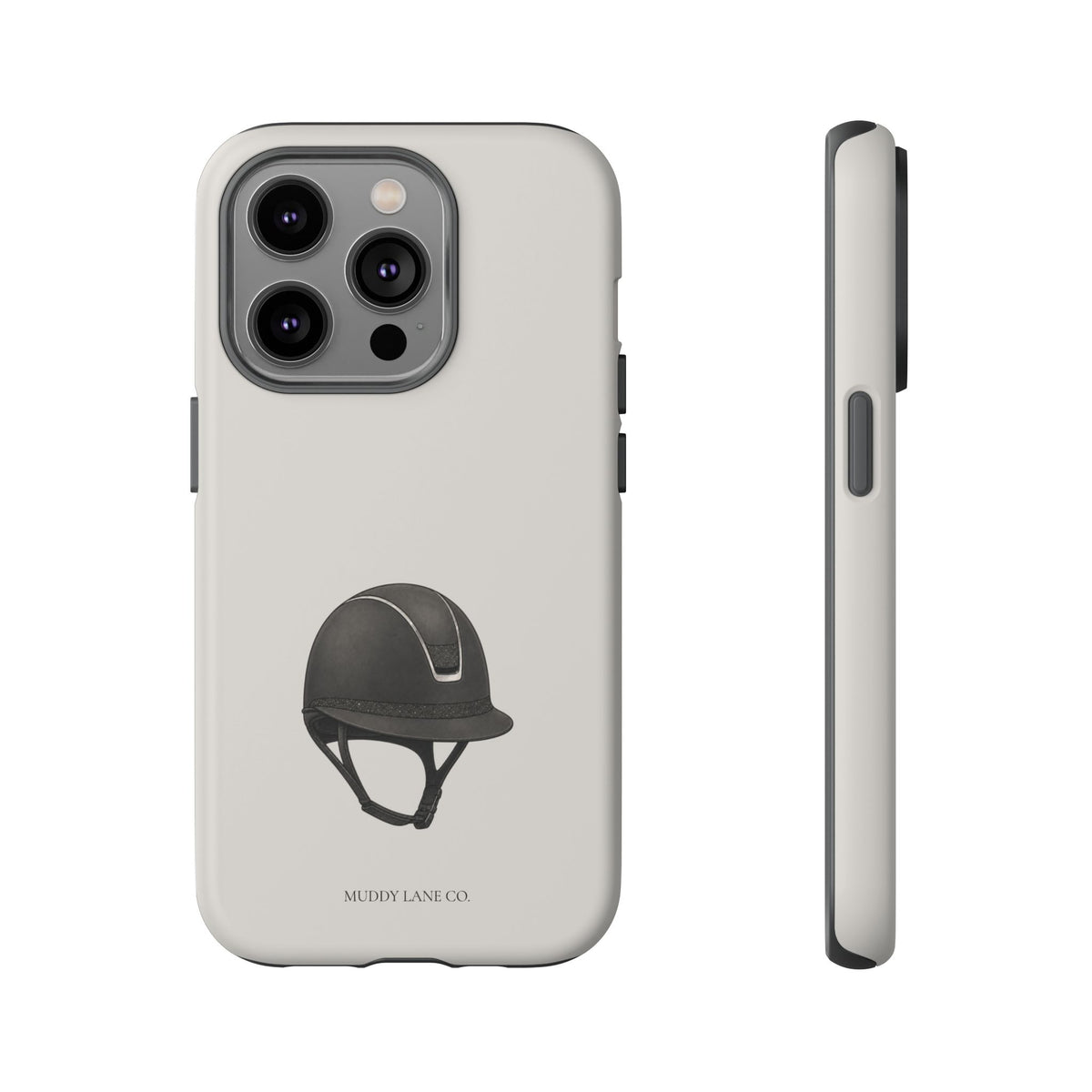 Riding Helmet Tough Phone Case in Soft Grey Matte