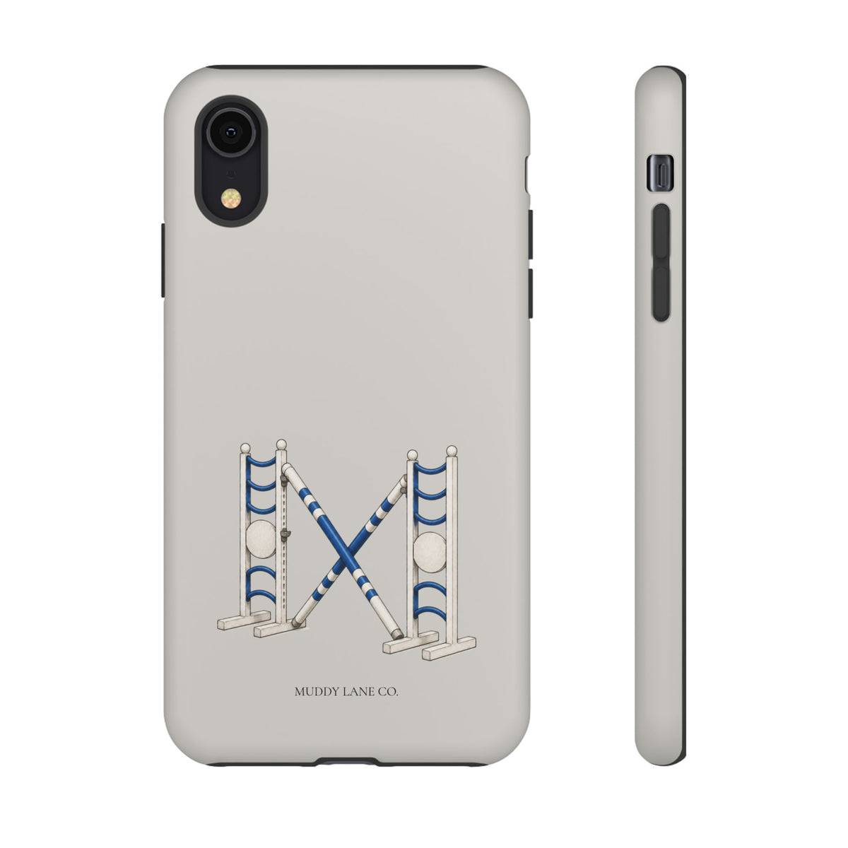 Show Jumping phone case in Soft Grey by Muddy Lane Co, photo 5