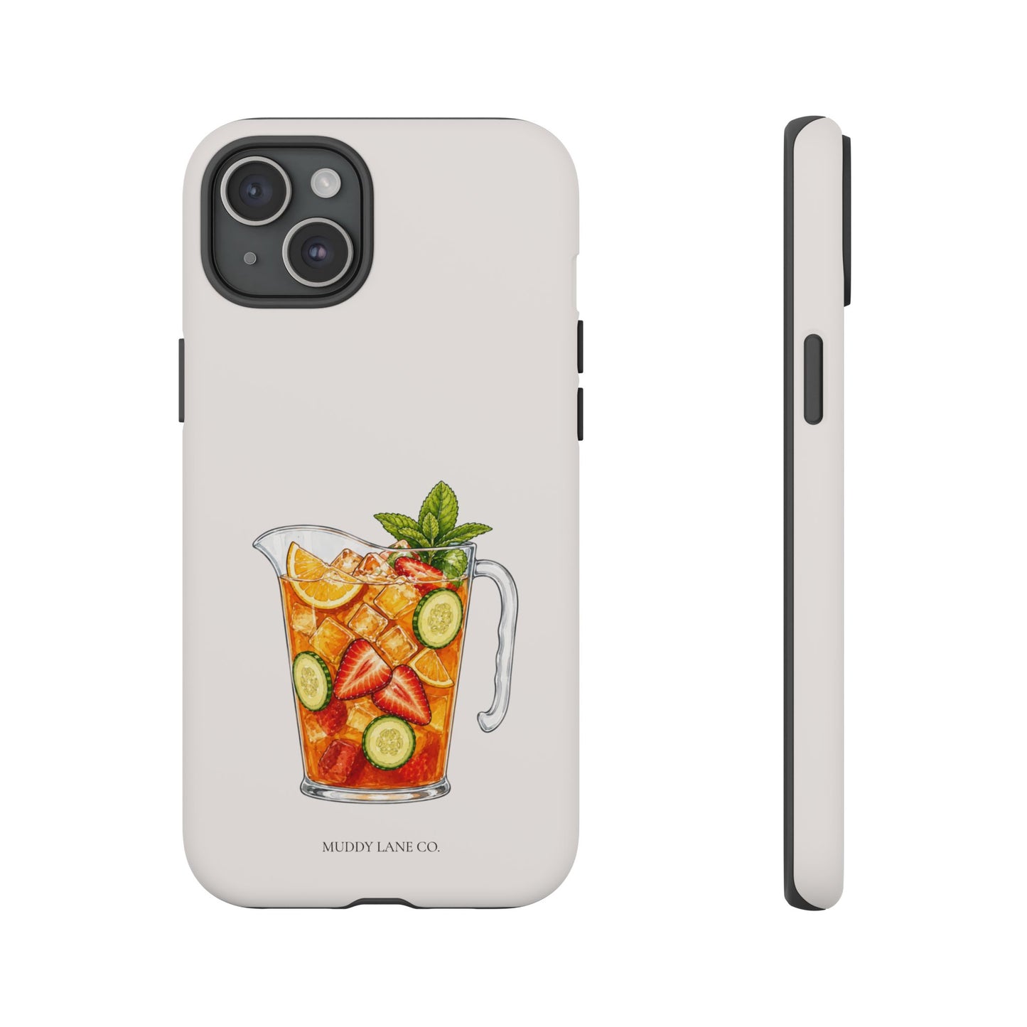 Summer Drink Jug Tough Phone Case in Warm Cream Matte