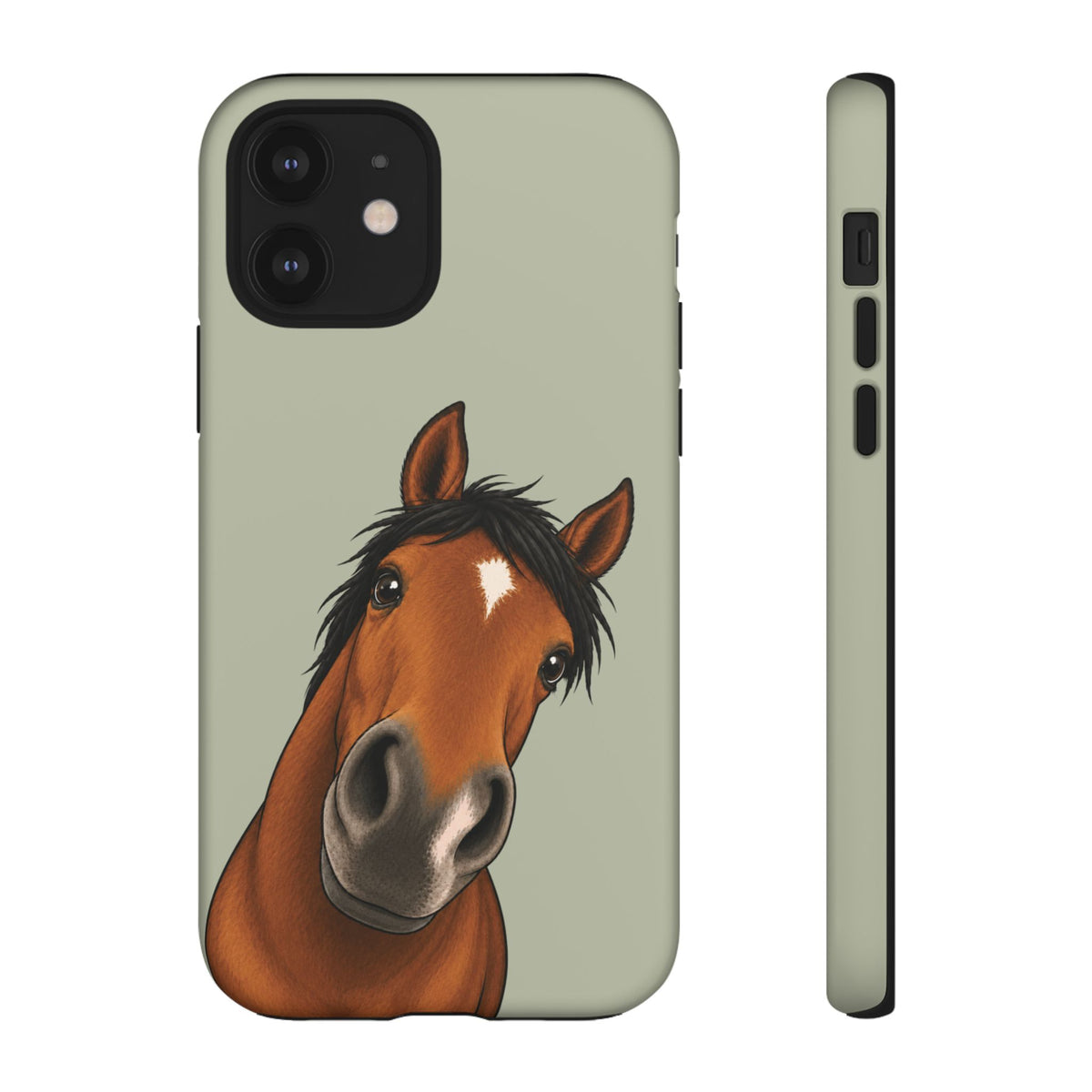 Boop Horse Tough Phone Case in Light Sage Matte